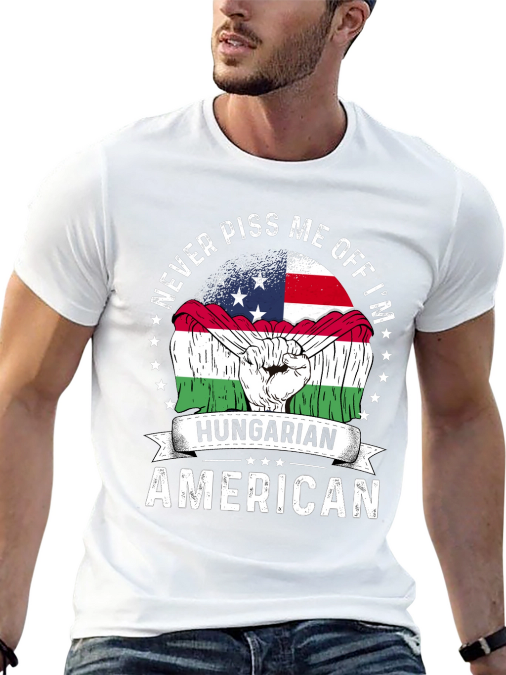 Hungarian American T-Shirt - Never Piss Me Off Tee