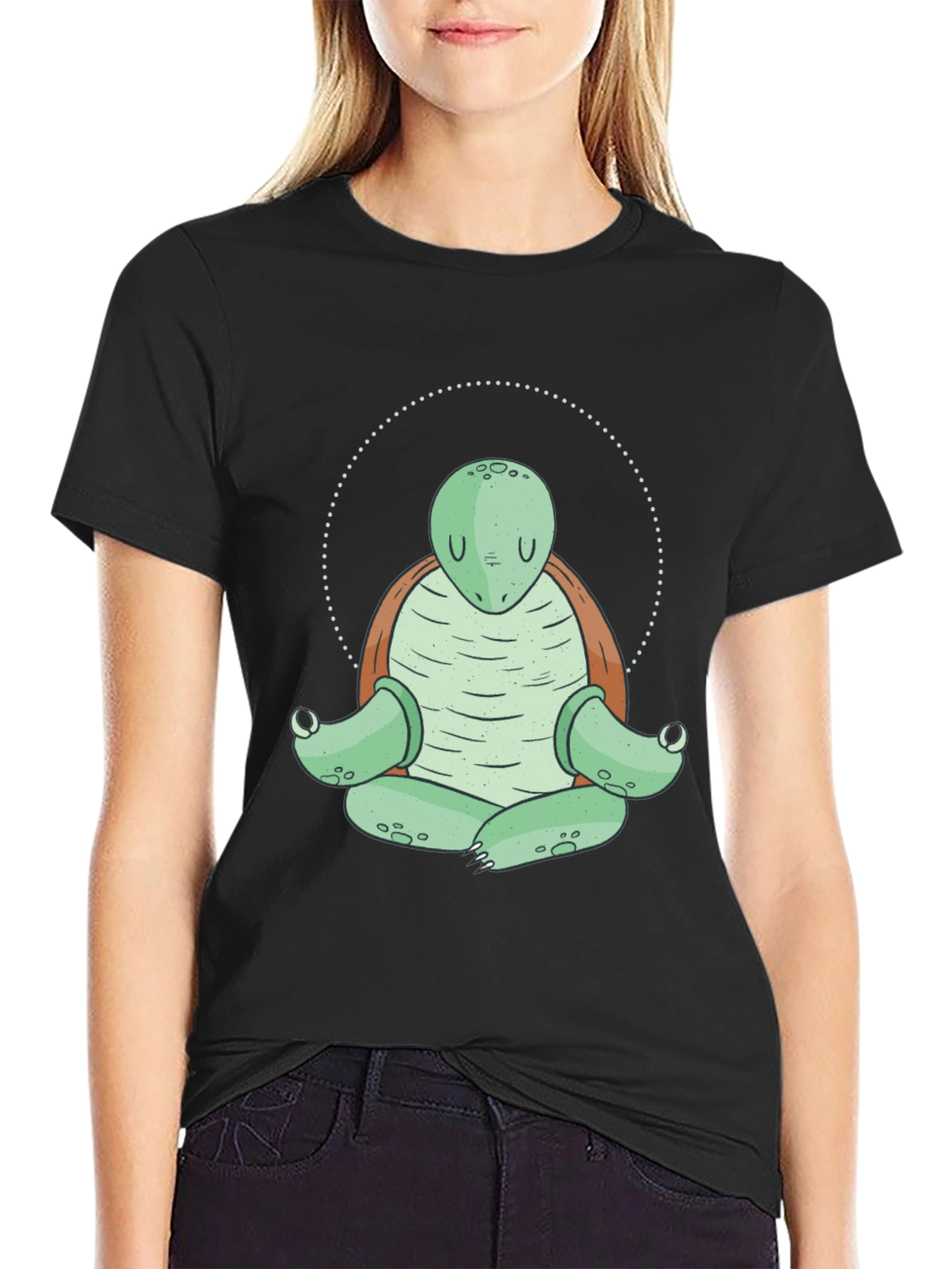 Meditating Turtle T-Shirt - Zen Sea Turtle Tee
