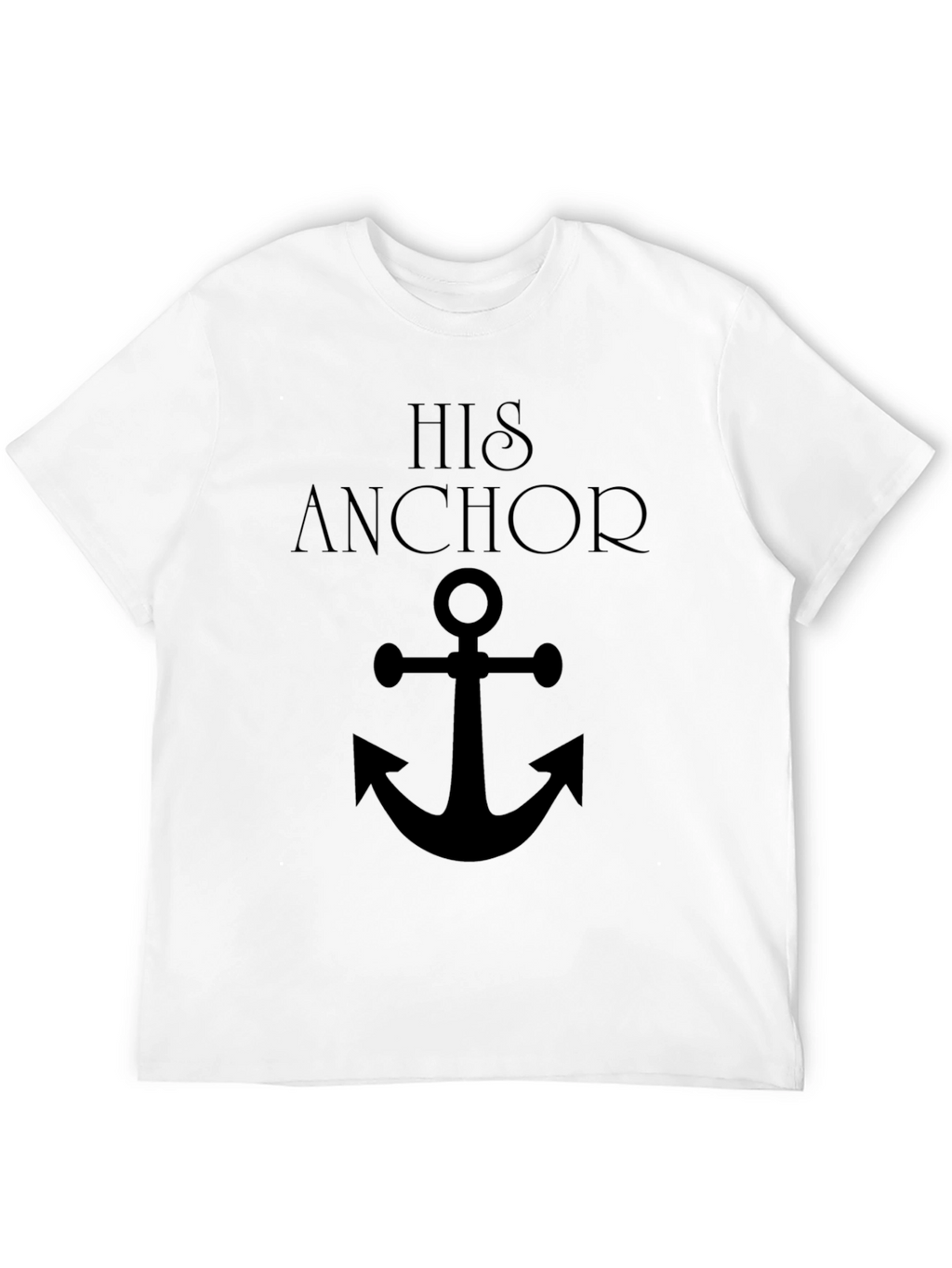 His Anchor Black Graphic Tee