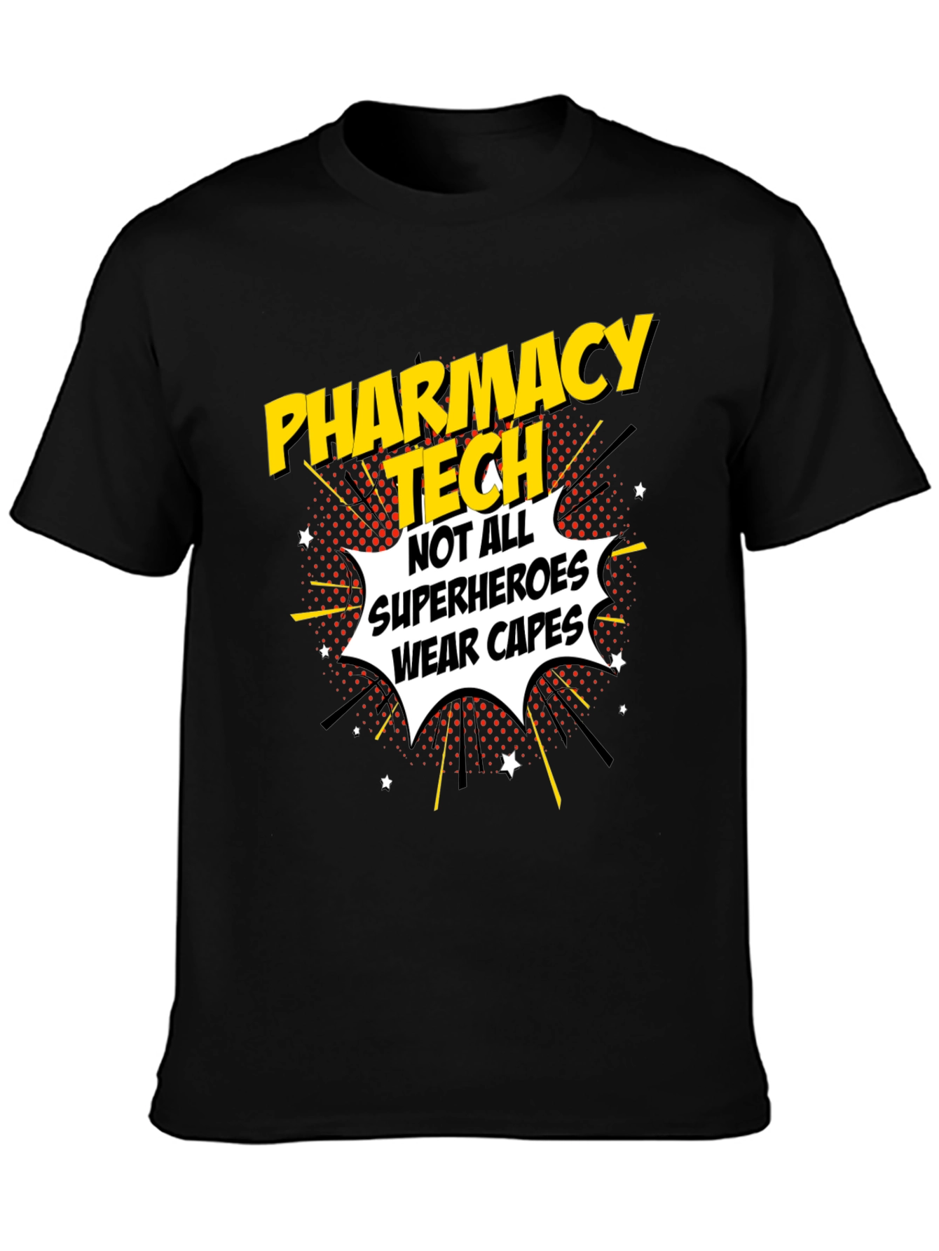Pharmacy Tech Superhero Graphic T-Shirt