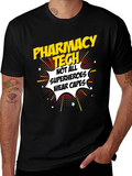 Pharmacy Tech Superhero Graphic T-Shirt