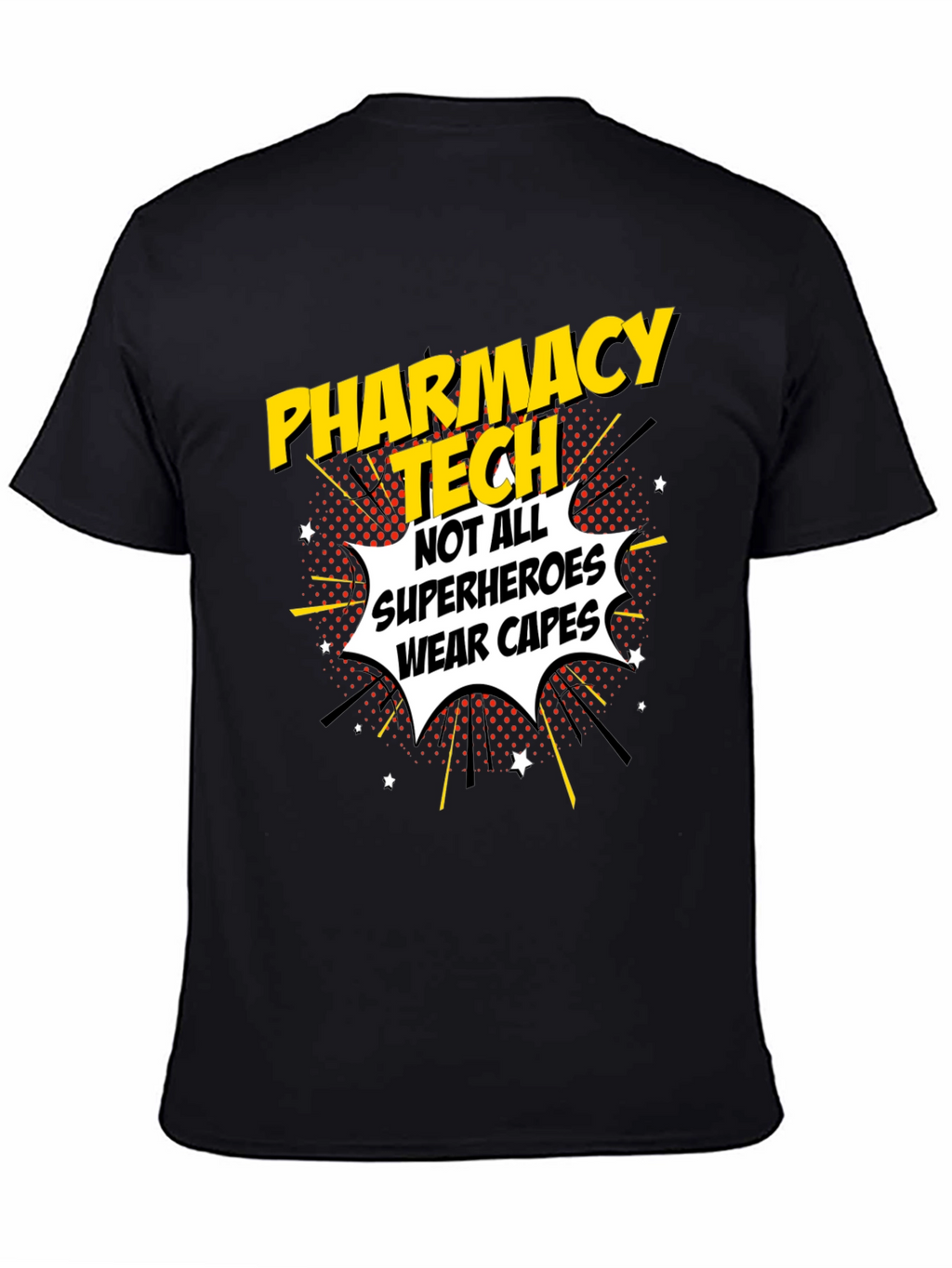 Pharmacy Tech Superhero Graphic T-Shirt