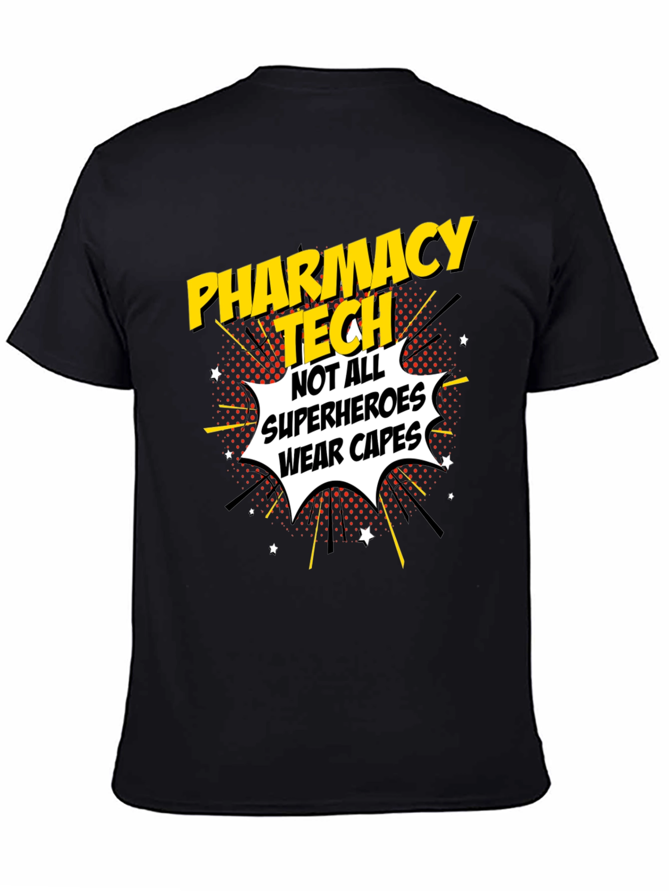 Pharmacy Tech Superhero Graphic T-Shirt