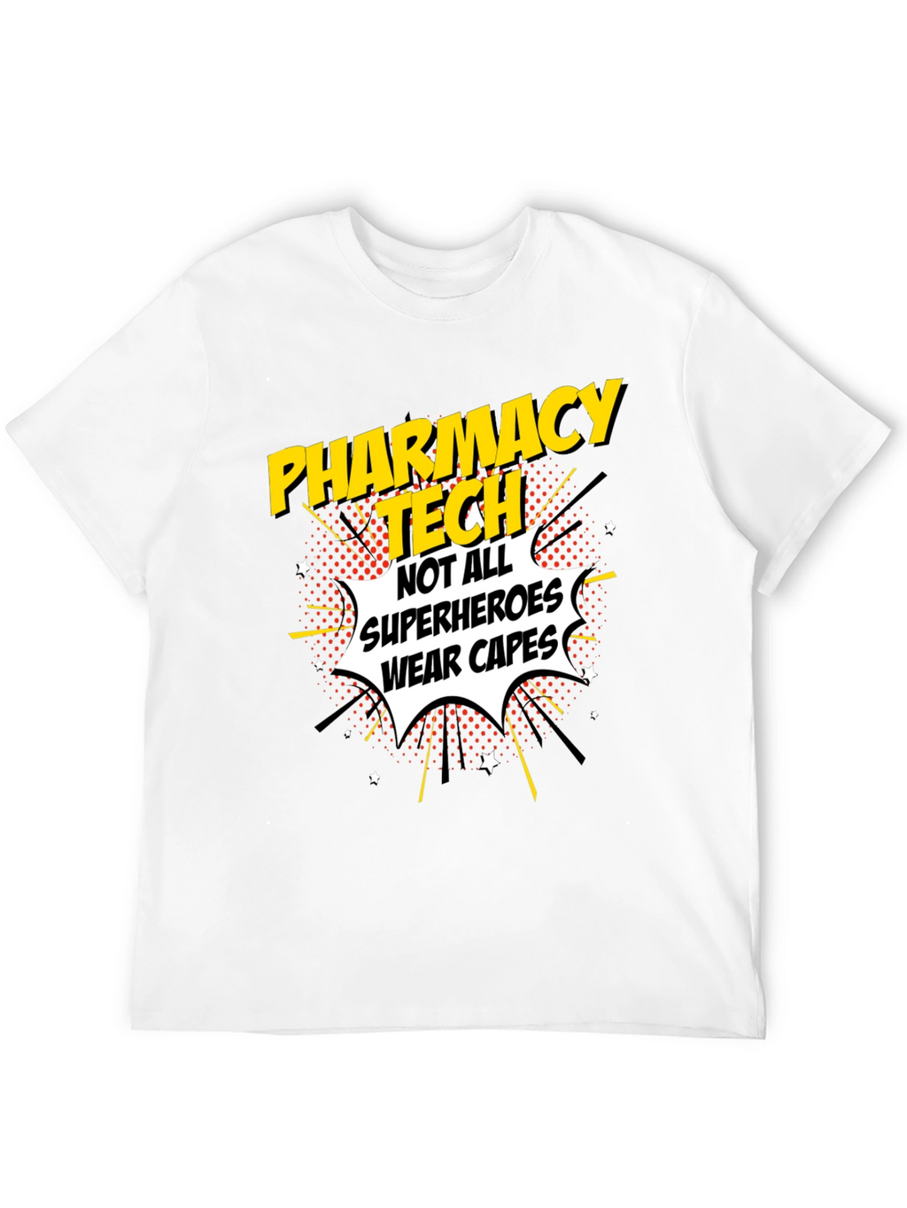 Pharmacy Tech Superhero Graphic T-Shirt