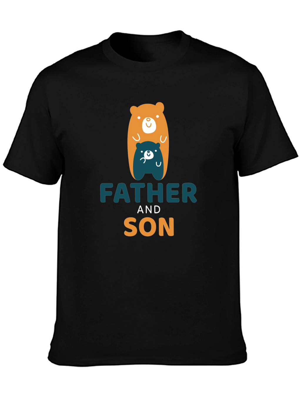 Father and Son Graphic Tee - Black