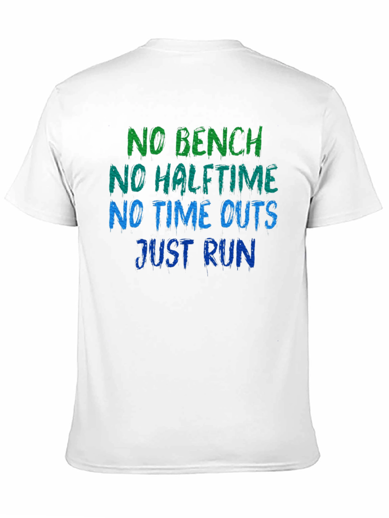 No Bench No Halftime Just Run Black T-Shirt