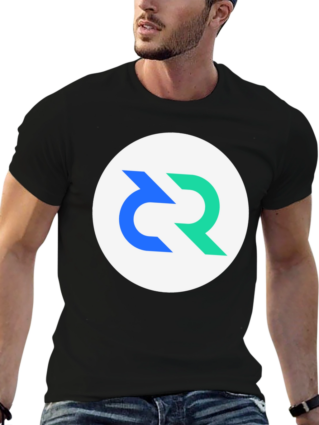 Modern Graphic Tee - Circular Logo Design
