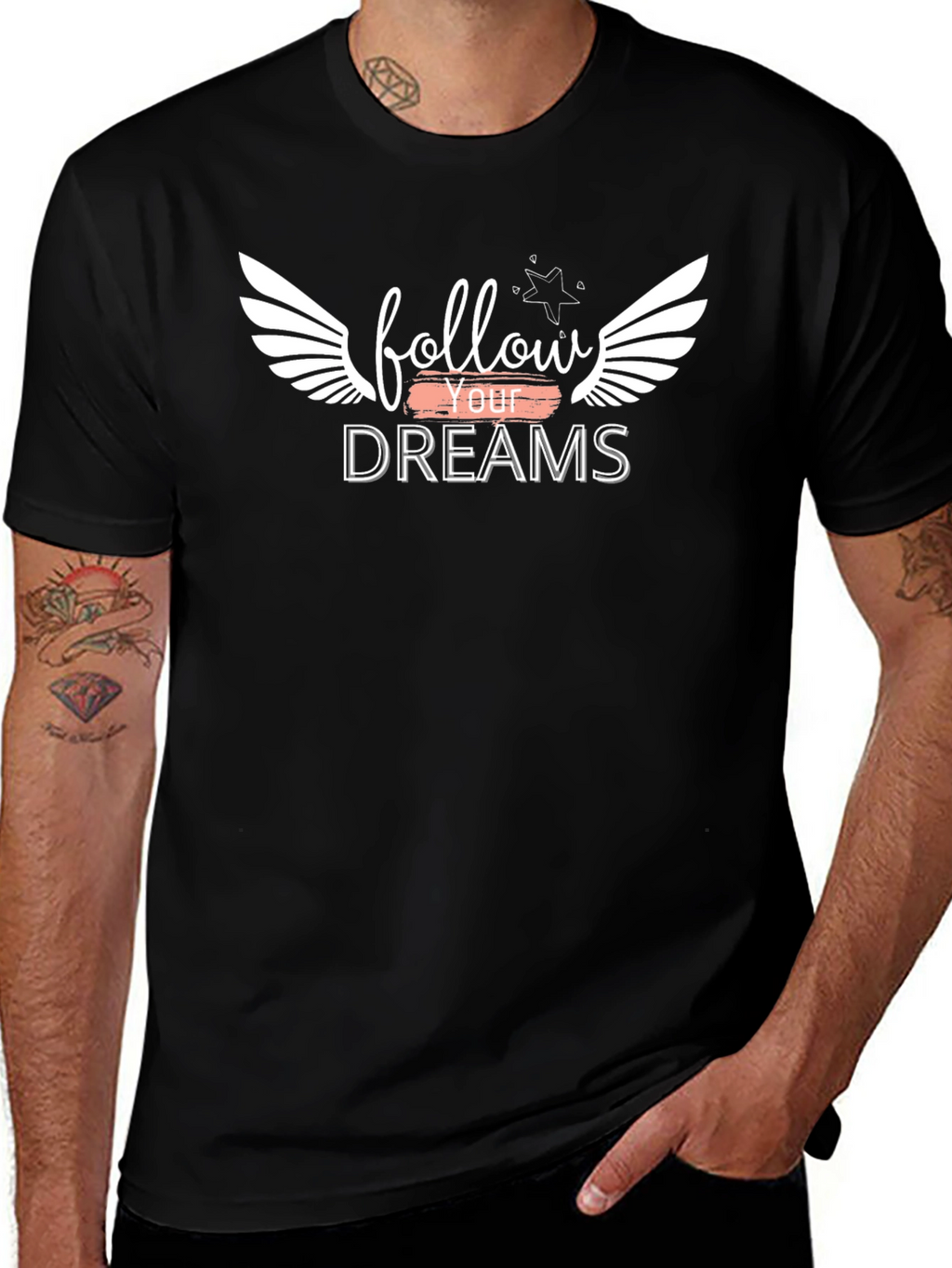 Follow Your Dreams Graphic Tee - Black