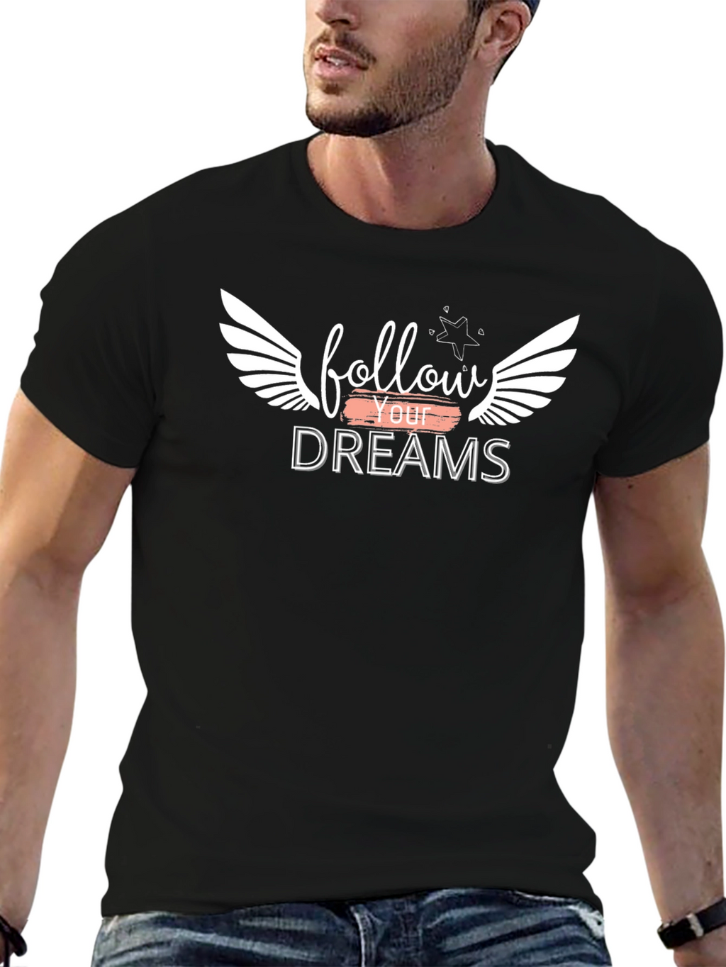 Follow Your Dreams Graphic Tee - Black
