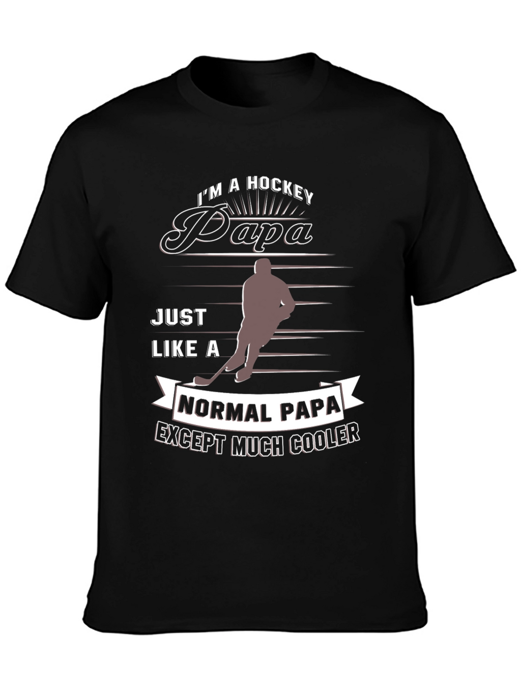 Hockey Papa T-Shirt - Cool Dad Tee