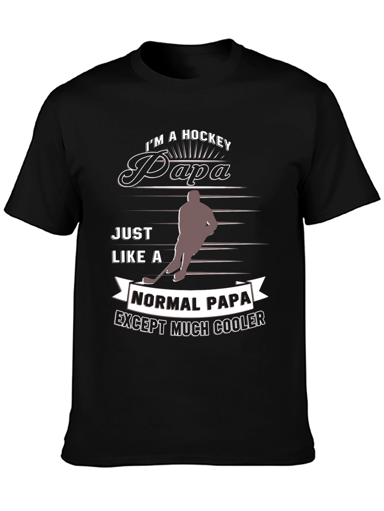 Hockey Papa T-Shirt - Cool Dad Tee