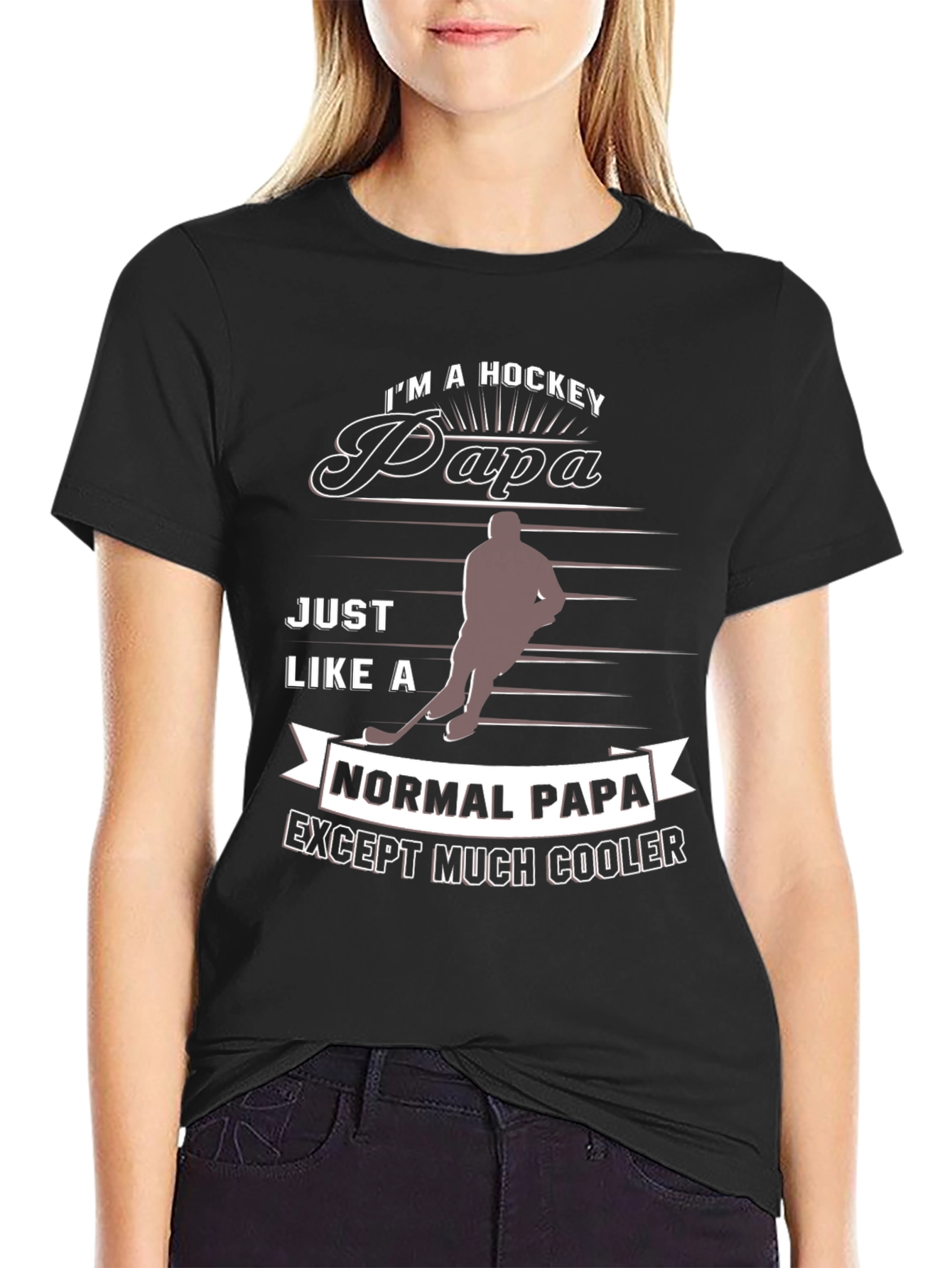 Hockey Papa T-Shirt - Cool Dad Tee