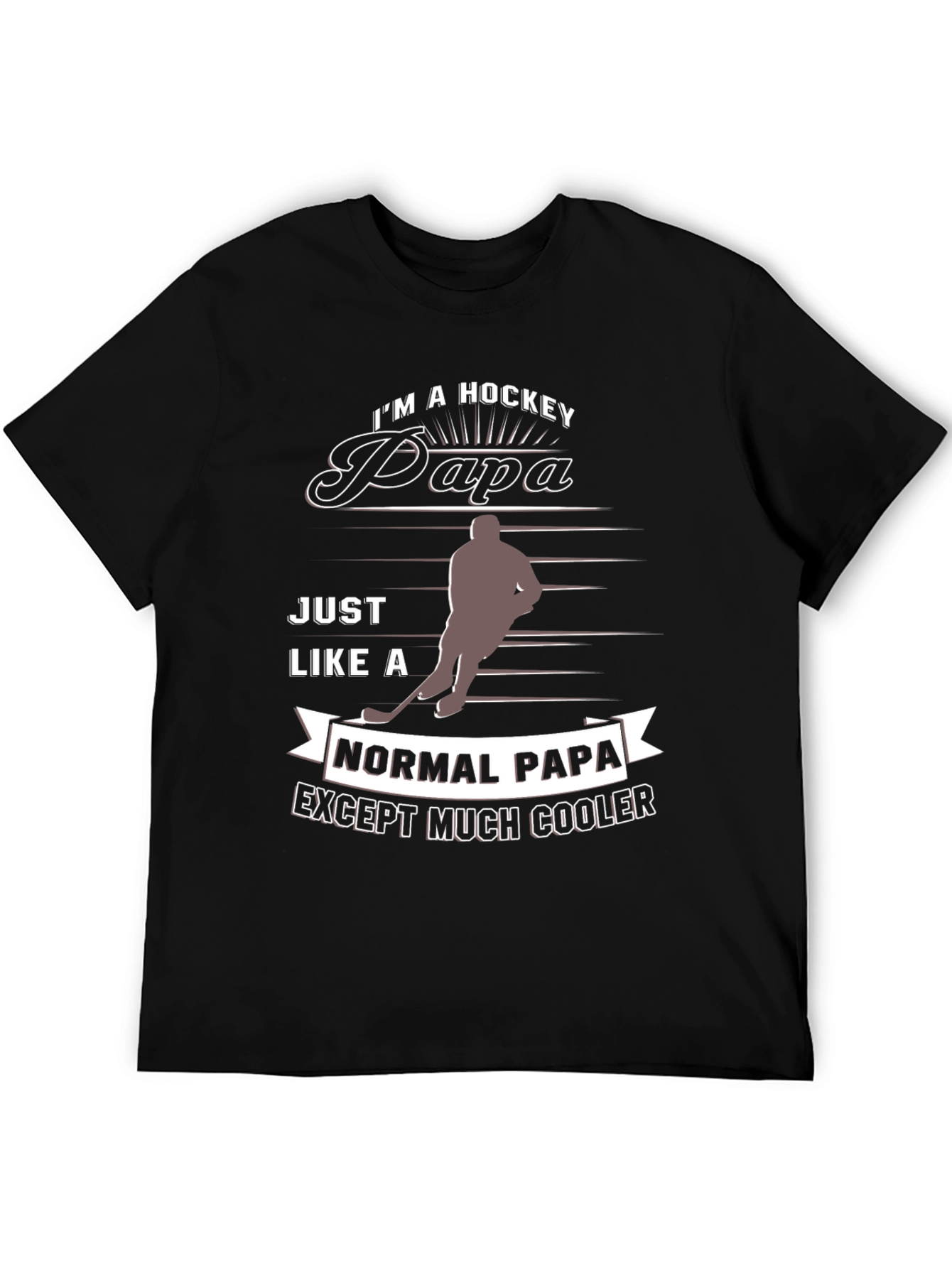 Hockey Papa T-Shirt - Cool Dad Tee