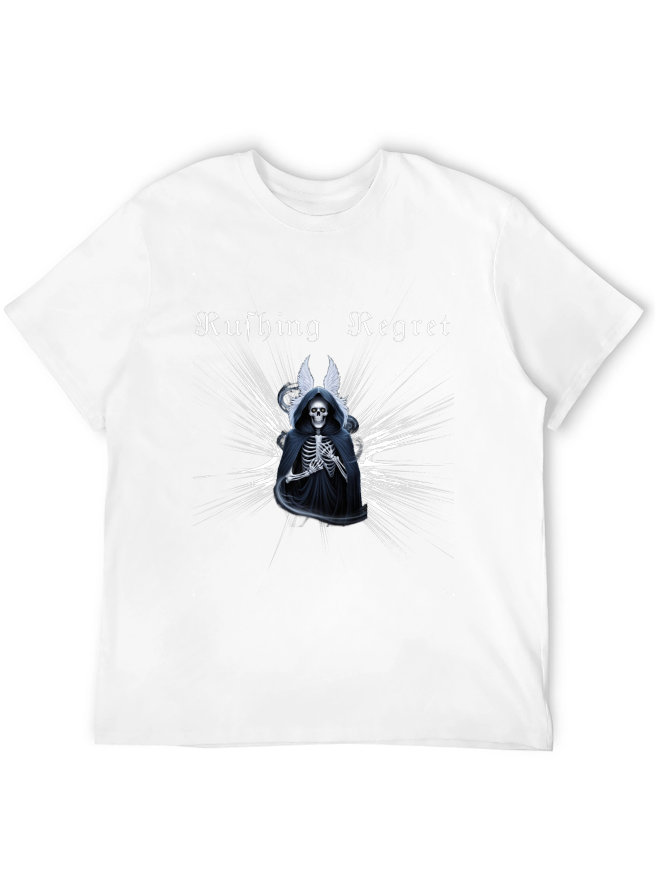 Rushing Regret Skeleton Graphic T-Shirt