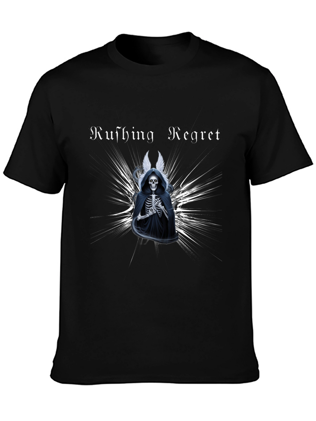 Rushing Regret Skeleton Graphic T-Shirt