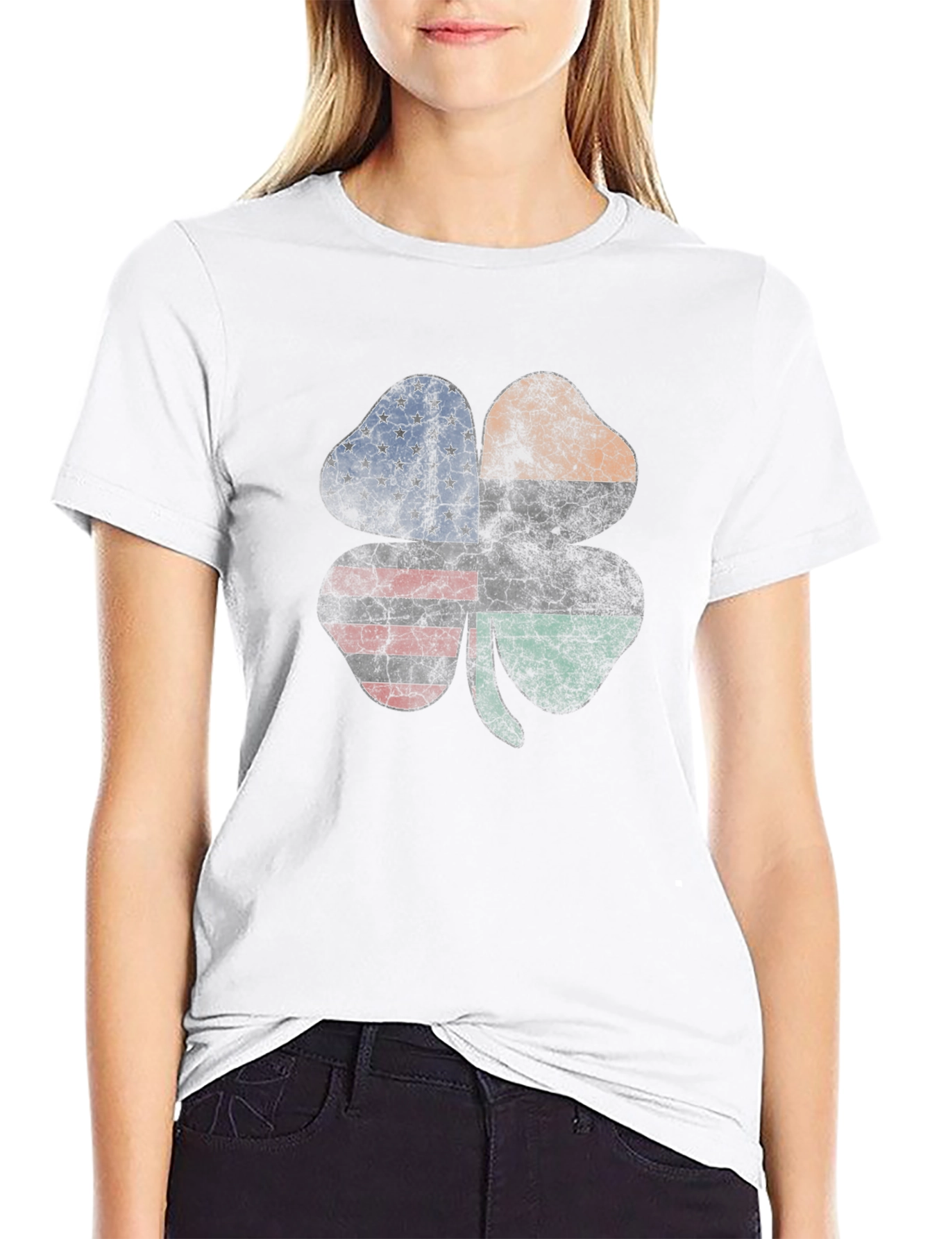St. Patricks Day Shamrock Flag Graphic Tee