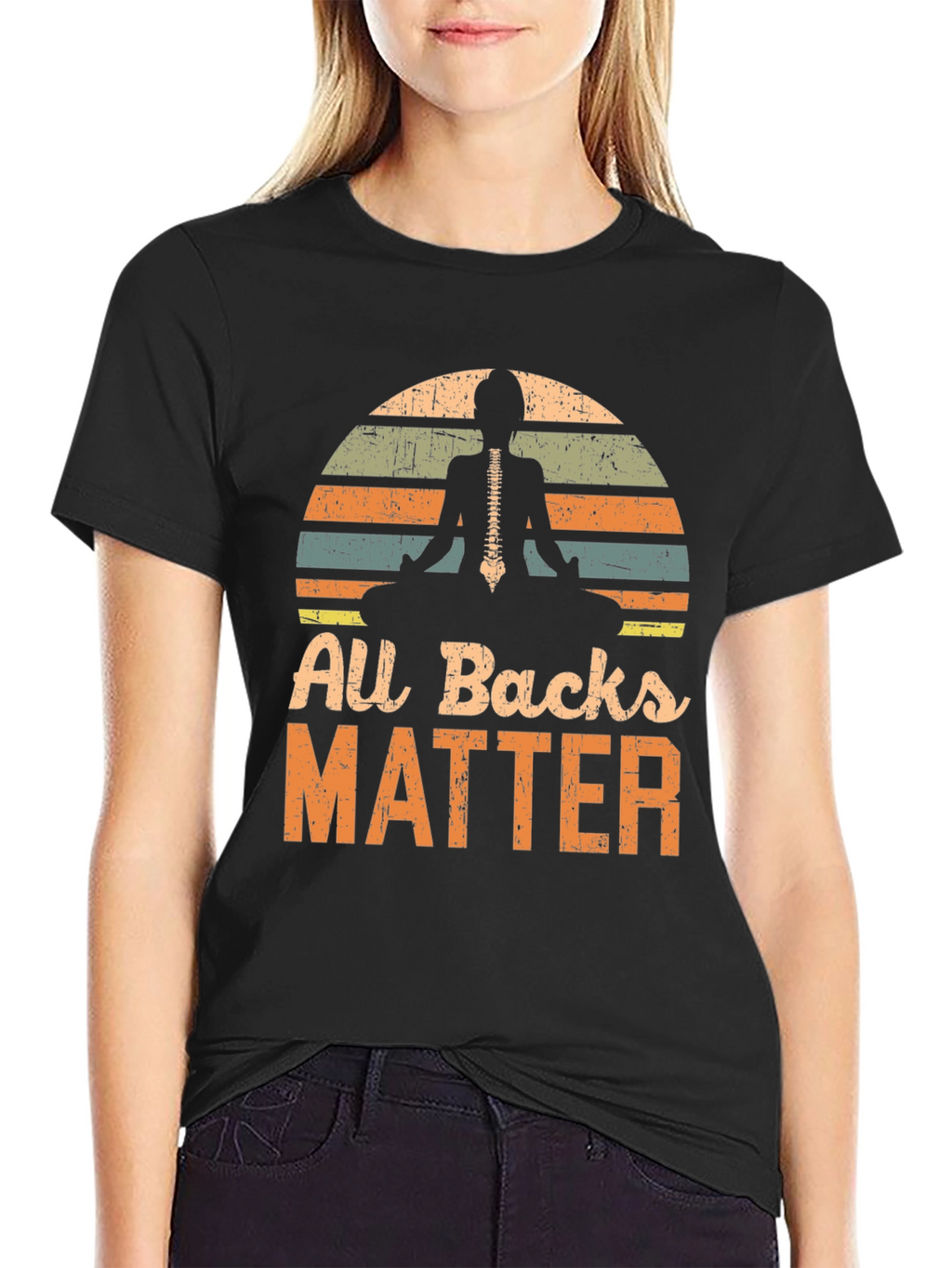 All Backs Matter Yoga Skeleton T-Shirt