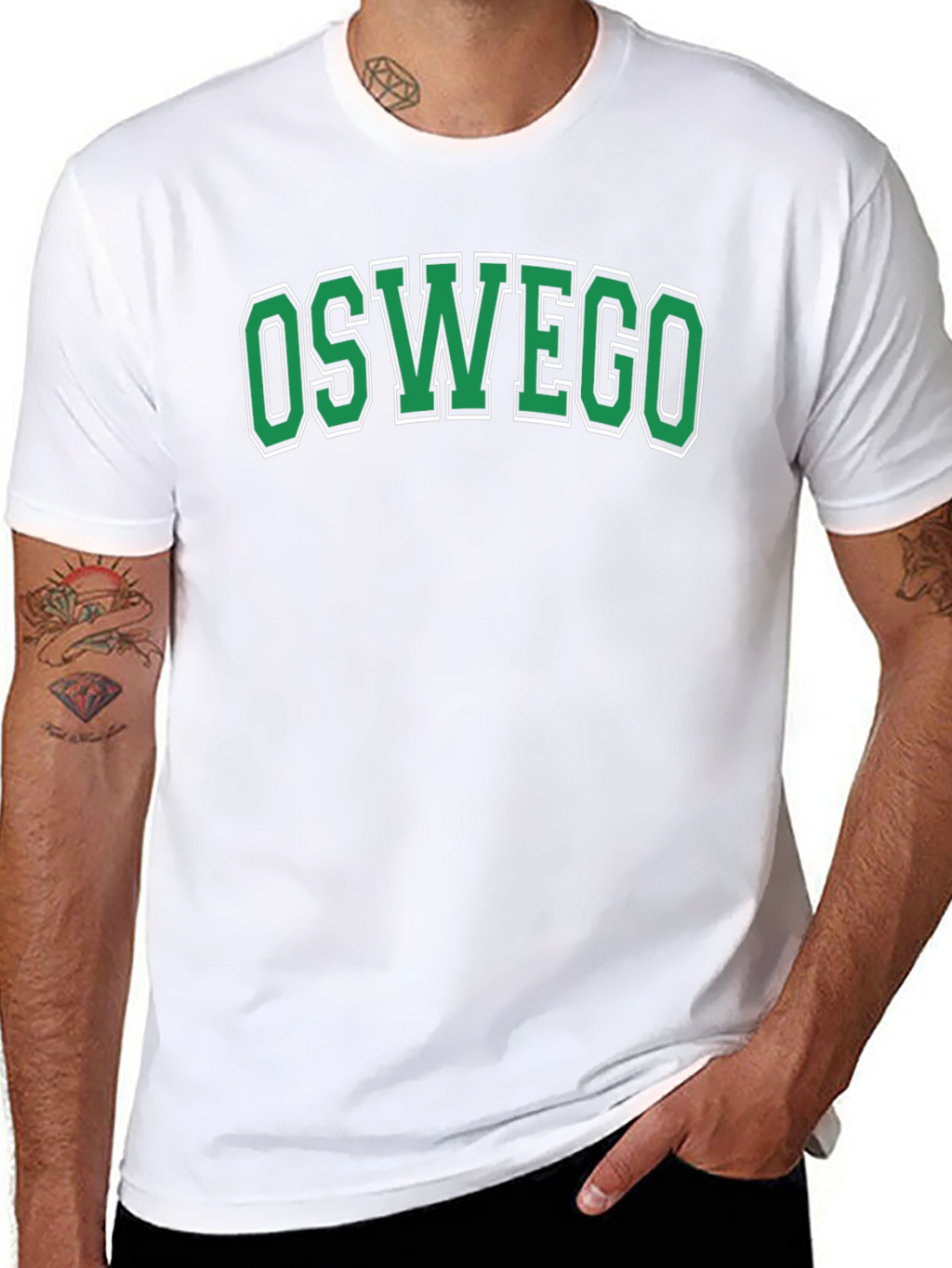 Oswego Graphic Tee - College Style Black T-Shirt