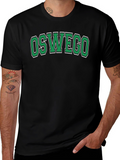Oswego Graphic Tee - College Style Black T-Shirt