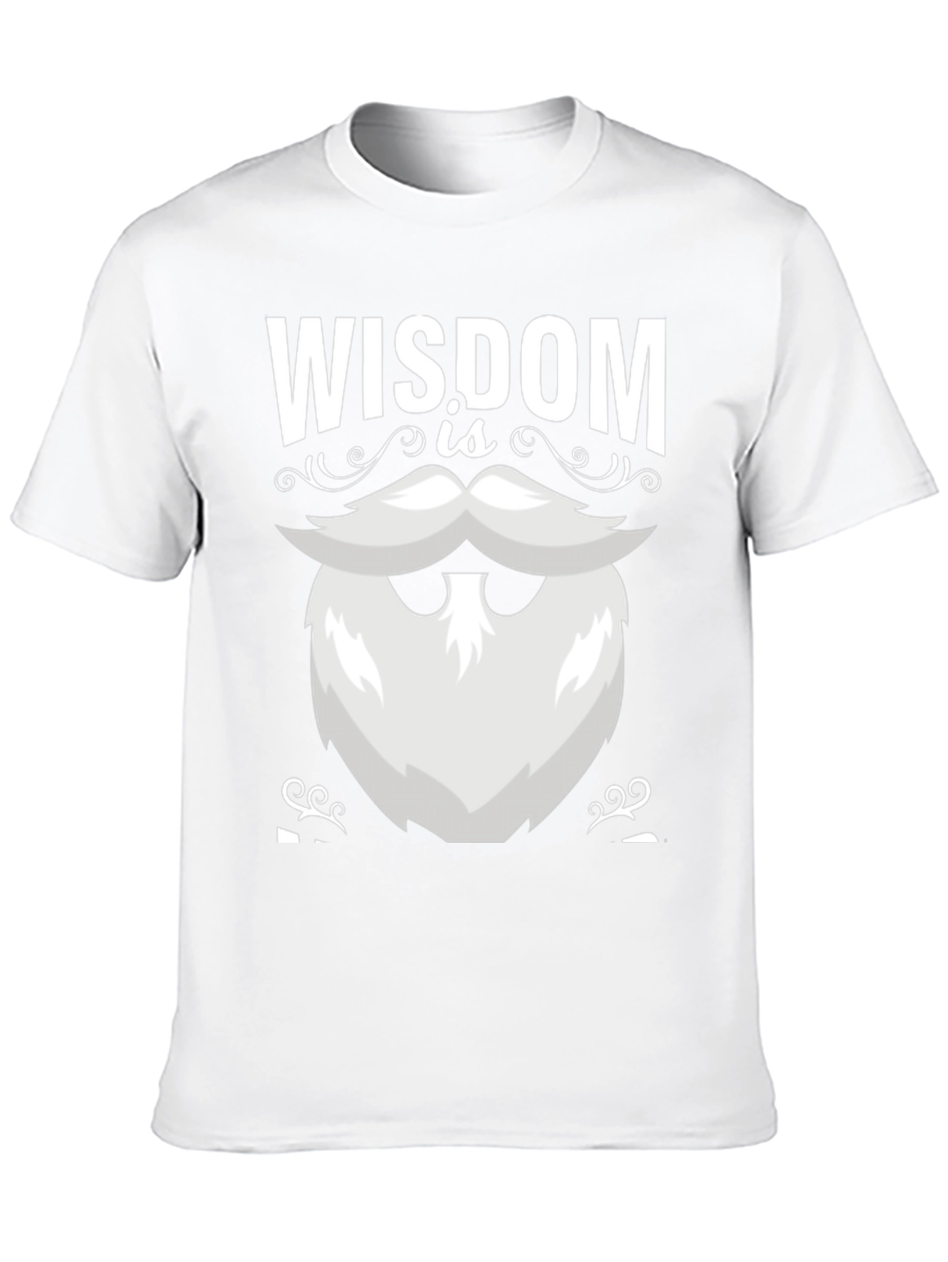 Wisdom Beard Graphic Tee - Black Cotton T-Shirt