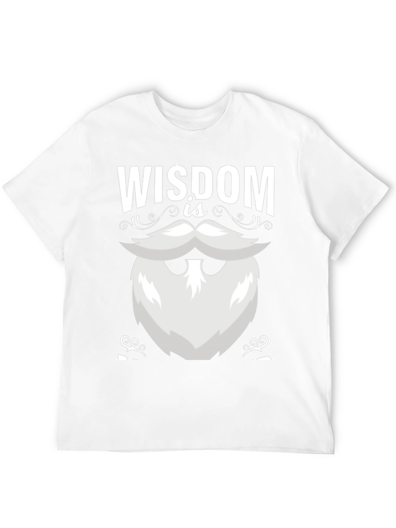 Wisdom Beard Graphic Tee - Black Cotton T-Shirt