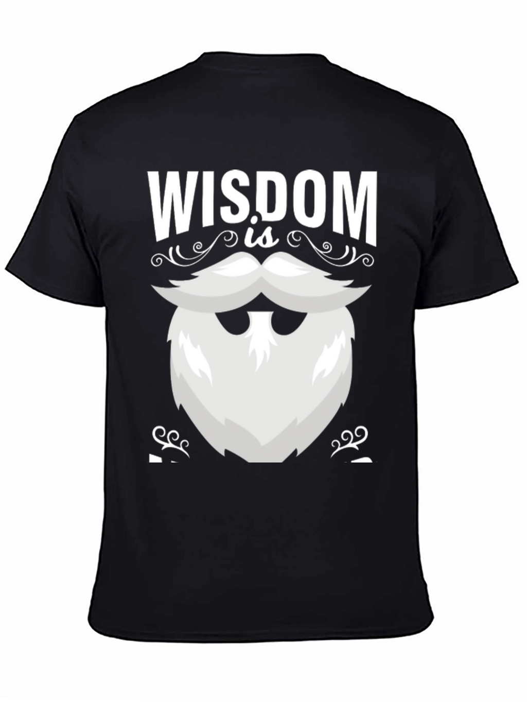 Wisdom Beard Graphic Tee - Black Cotton T-Shirt