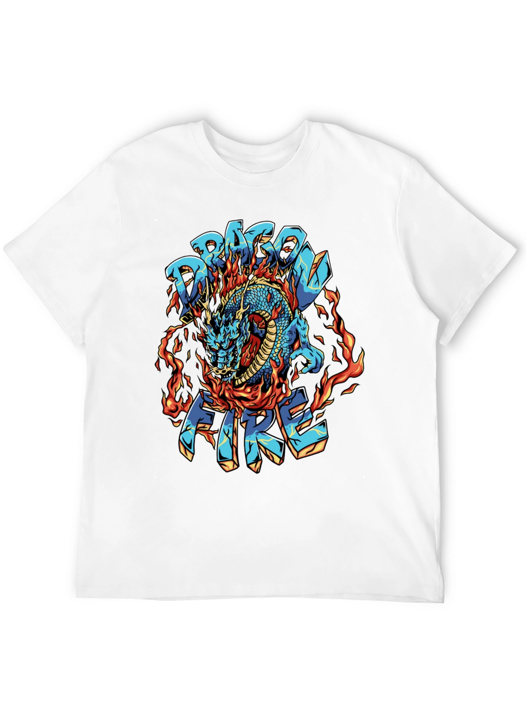 Dragon Fire Graphic Black T-Shirt
