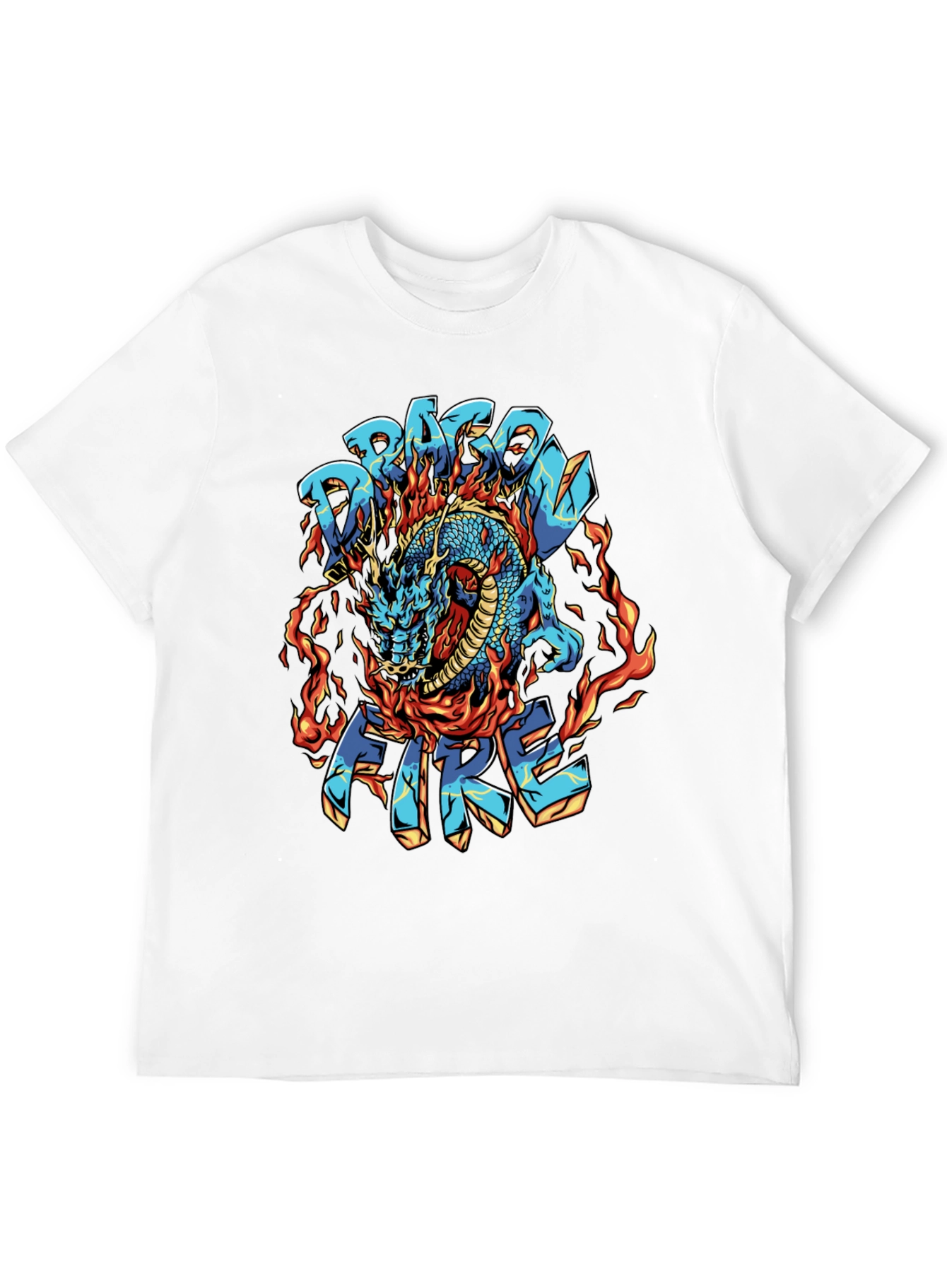 Dragon Fire Graphic Black T-Shirt