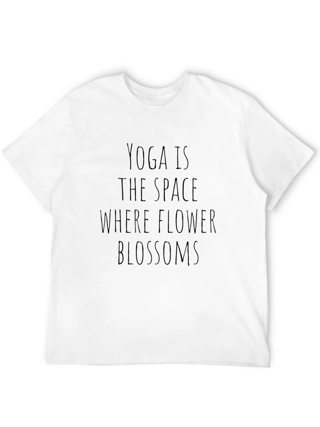 Yoga is The Space Where Flower Blossoms Black T-Shirt