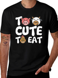 Too Cute to Eat Farm Animal Graphic T-Shirt