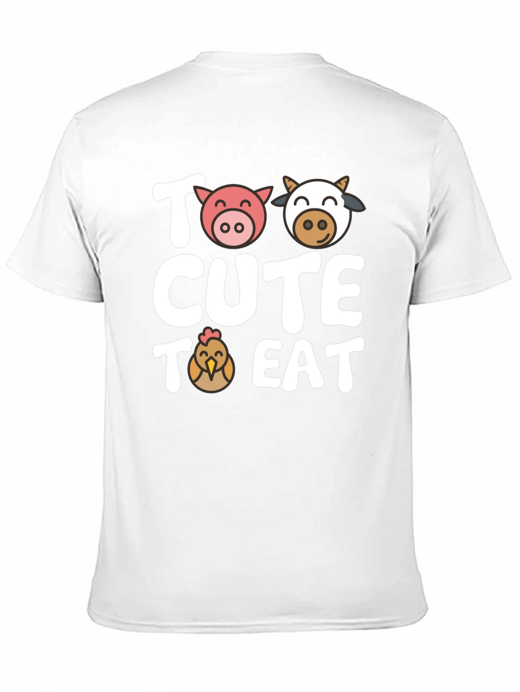 Too Cute to Eat Farm Animal Graphic T-Shirt