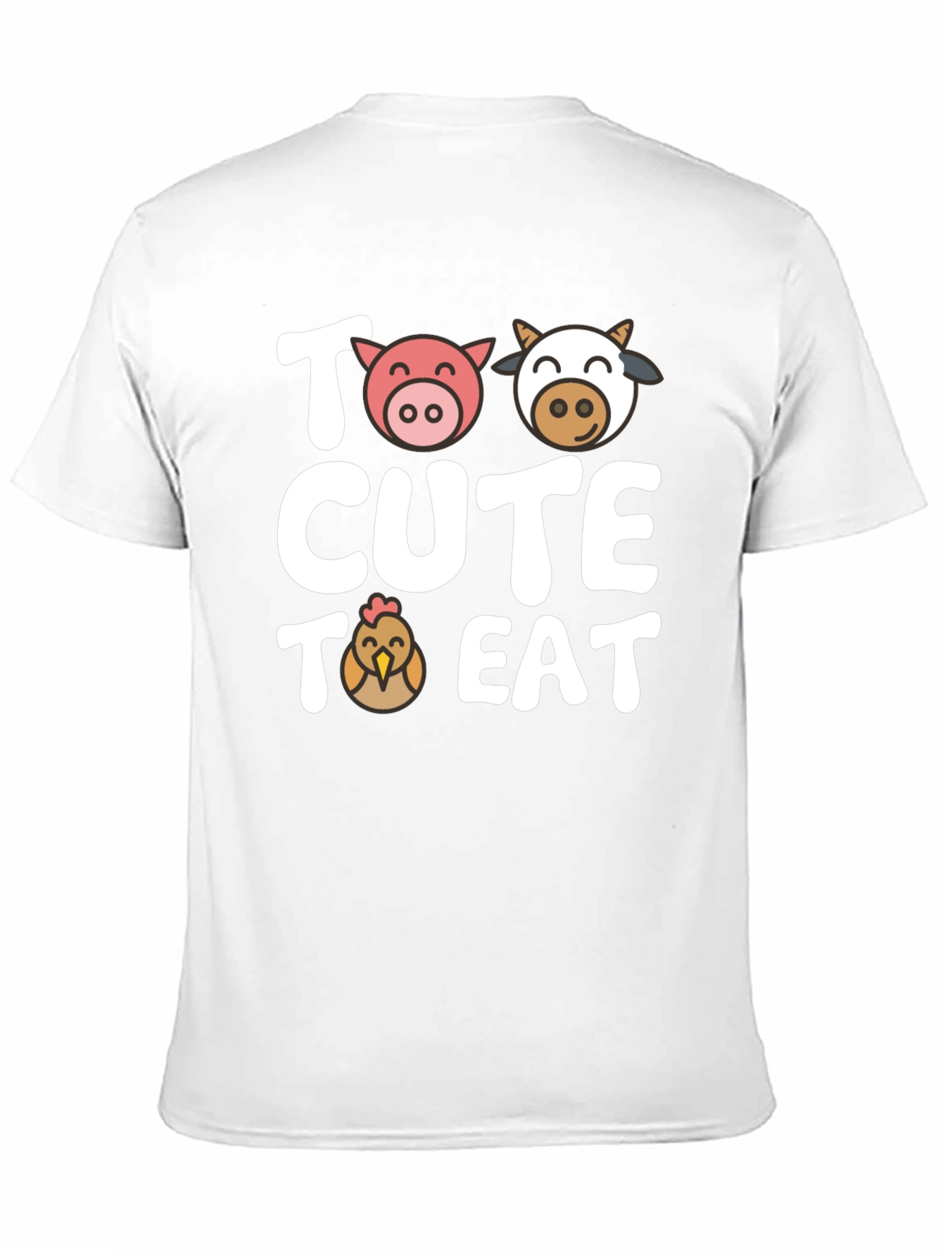 Too Cute to Eat Farm Animal Graphic T-Shirt