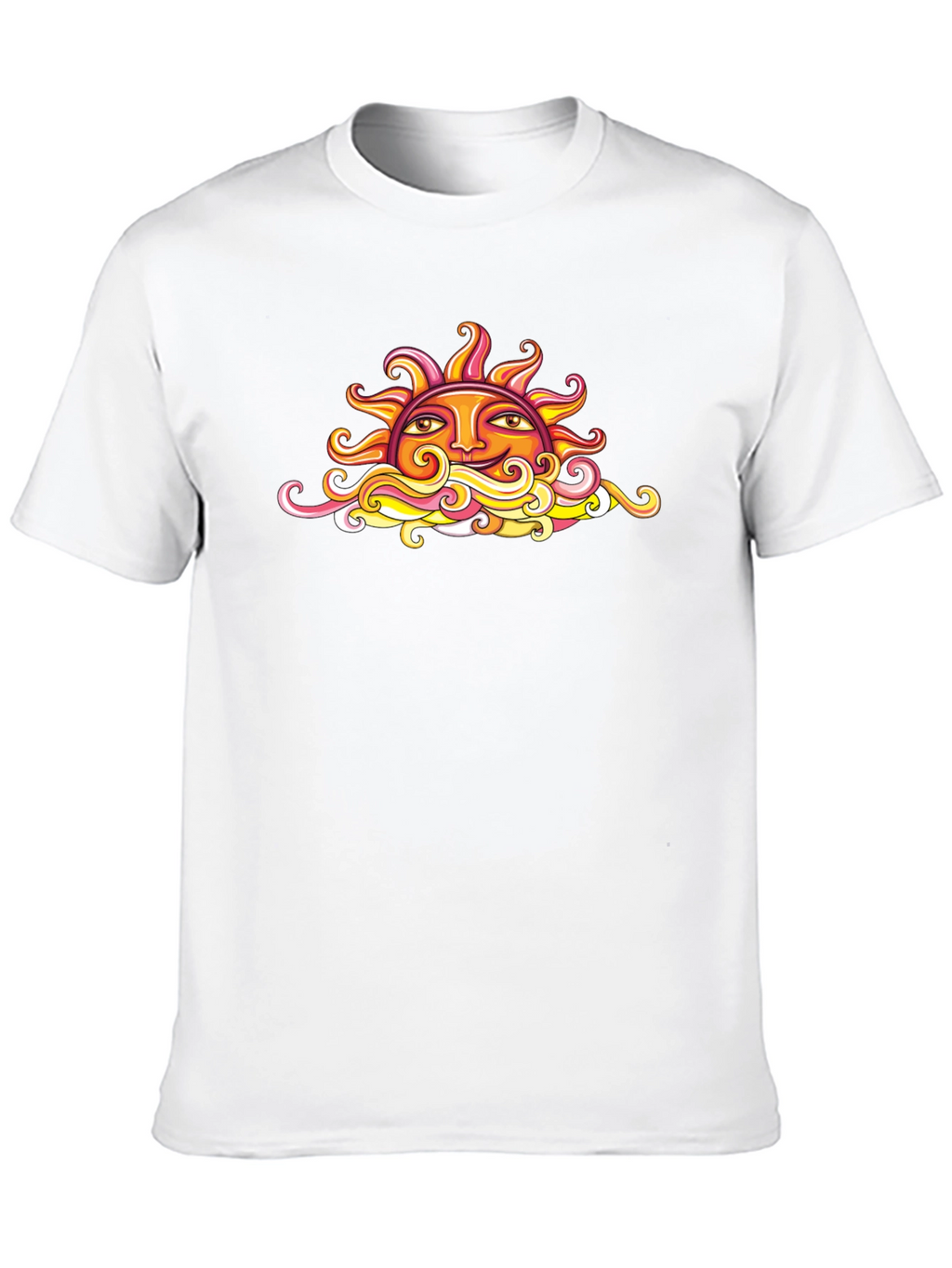 Sun Graphic Black T-Shirt - Artistic Design
