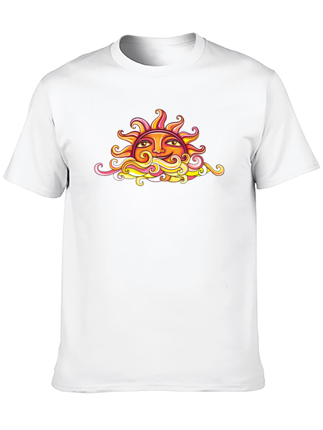 Sun Graphic Black T-Shirt - Artistic Design