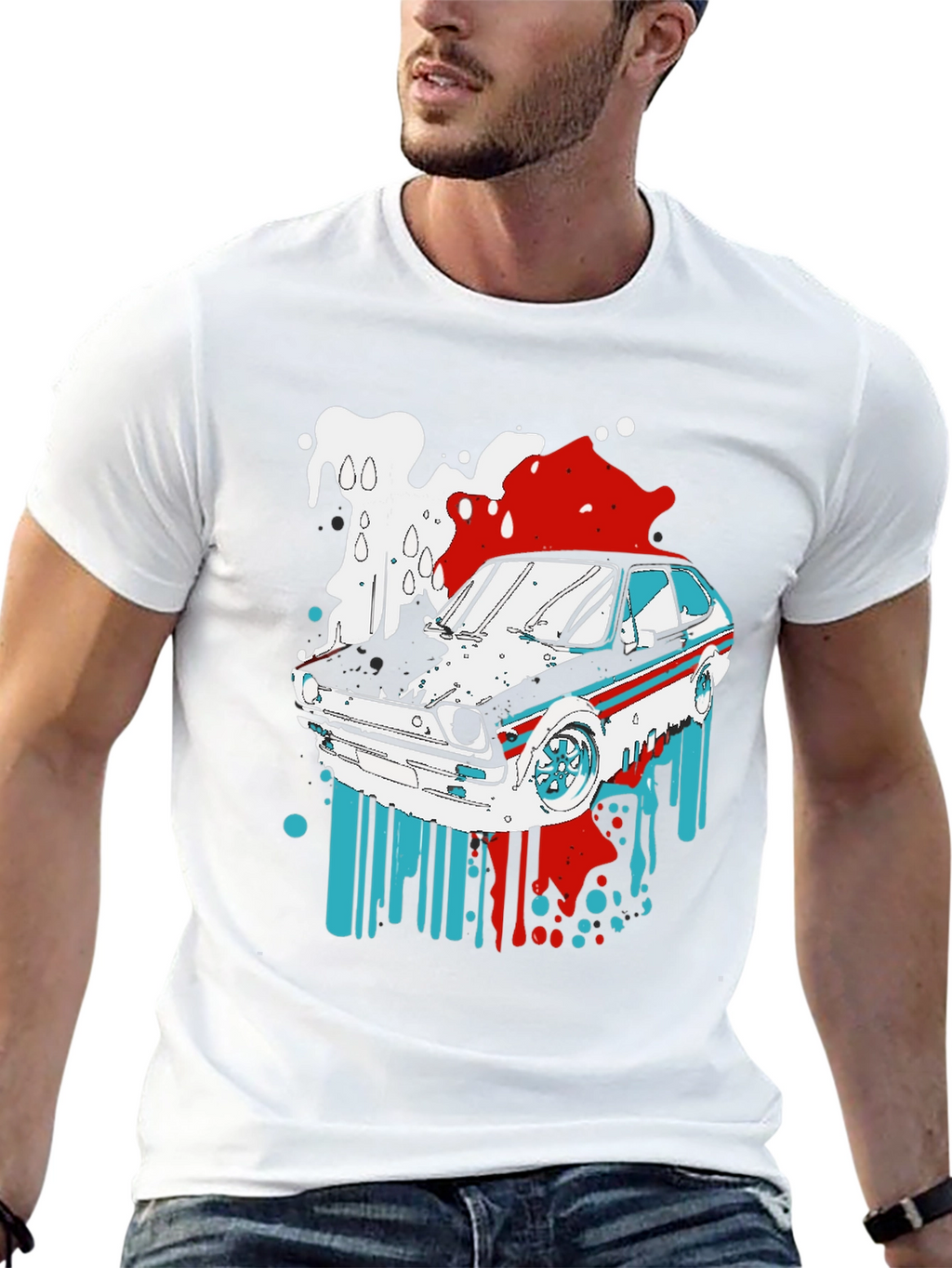 Retro Car Graphic Tee - Unique Automotive Style