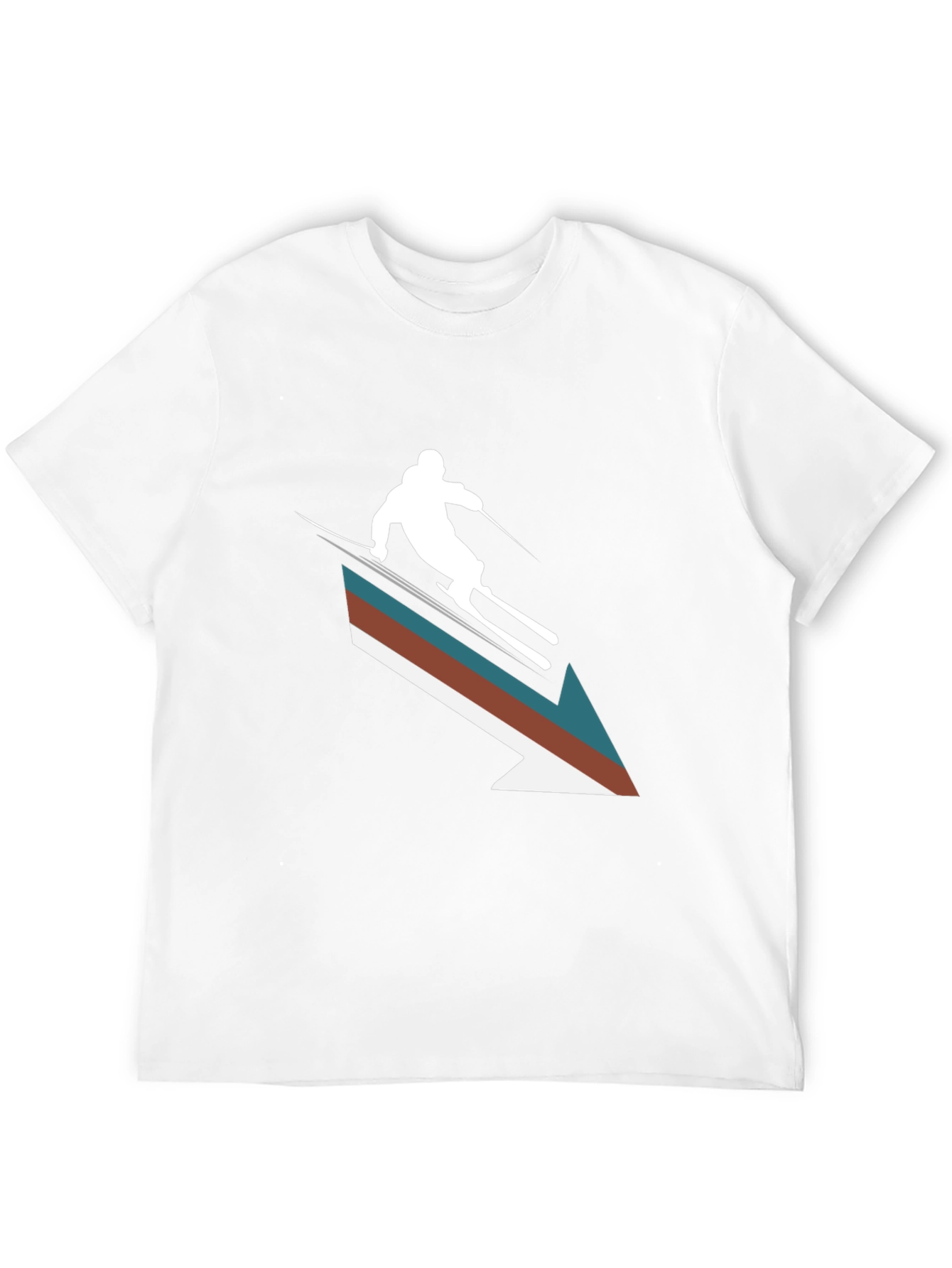 Retro Ski Arrow T-Shirt - Stylish Winter Apparel