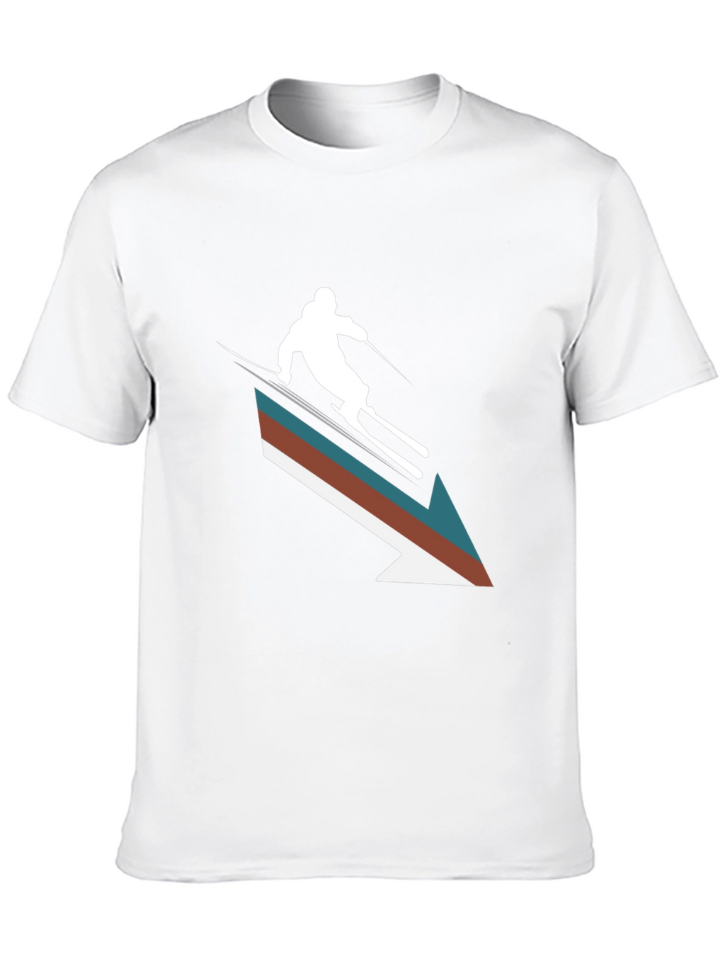 Retro Ski Arrow T-Shirt - Stylish Winter Apparel