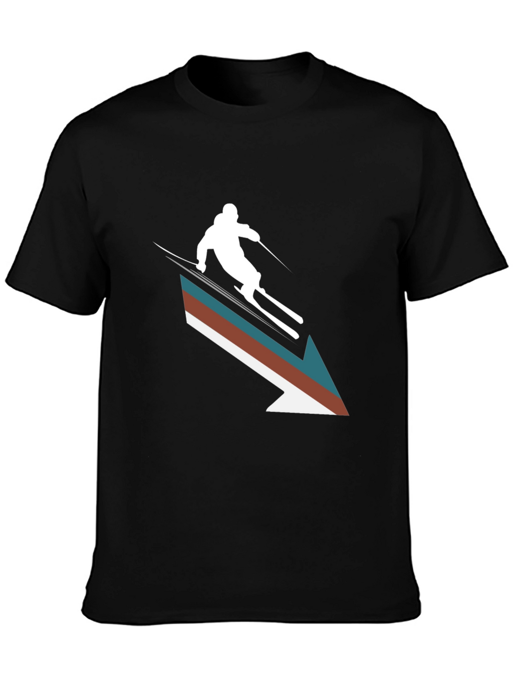 Retro Ski Arrow T-Shirt - Stylish Winter Apparel