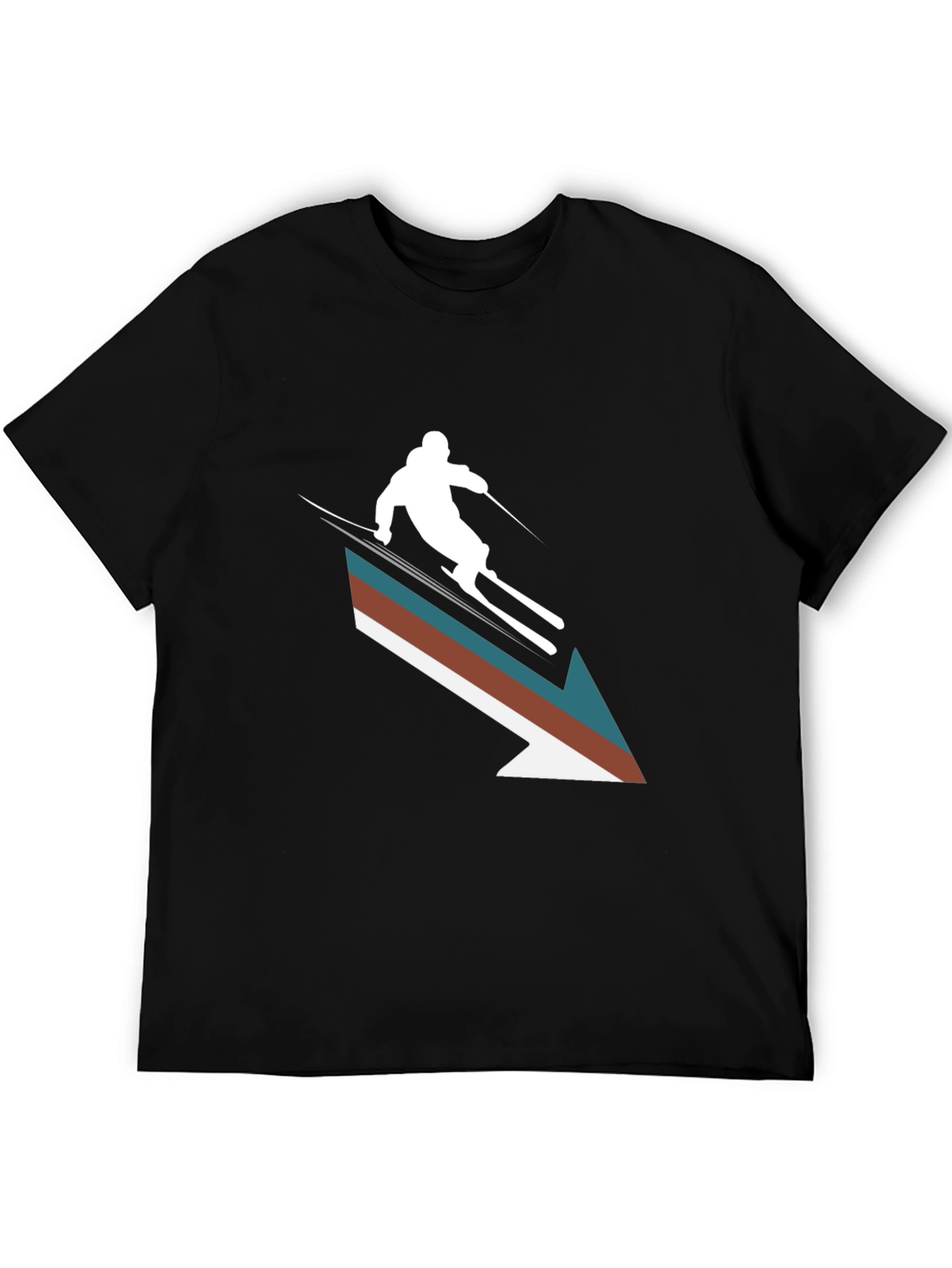 Retro Ski Arrow T-Shirt - Stylish Winter Apparel