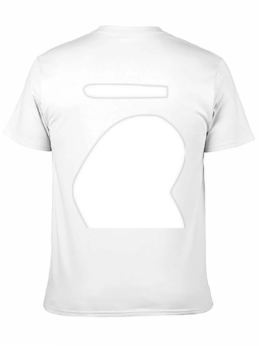 Abstract White Shape Black T-Shirt