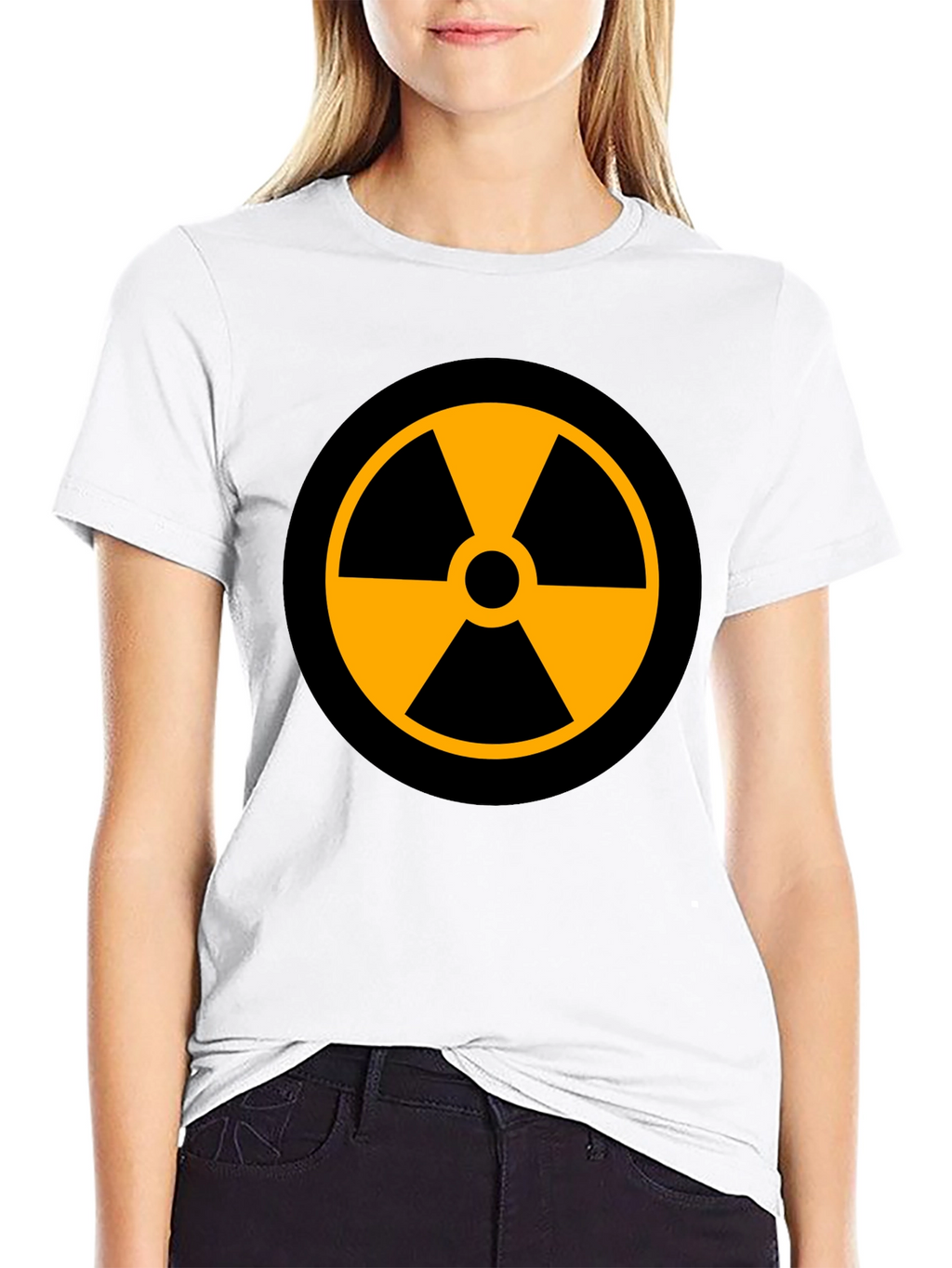 Radioactive Symbol Graphic Print T-Shirt