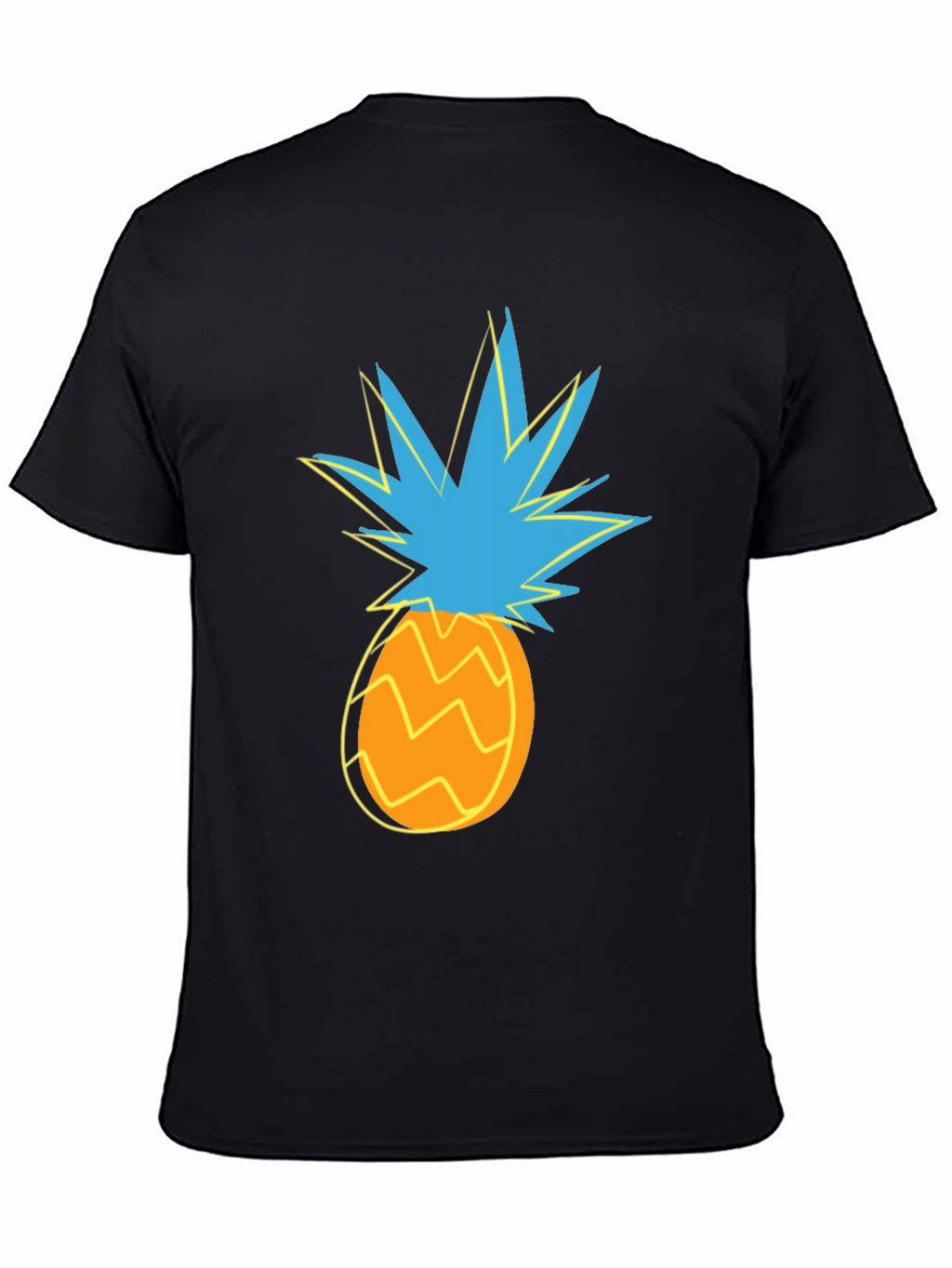 Funky Pineapple Graphic Tee - Stylish Black Cotton T-Shirt