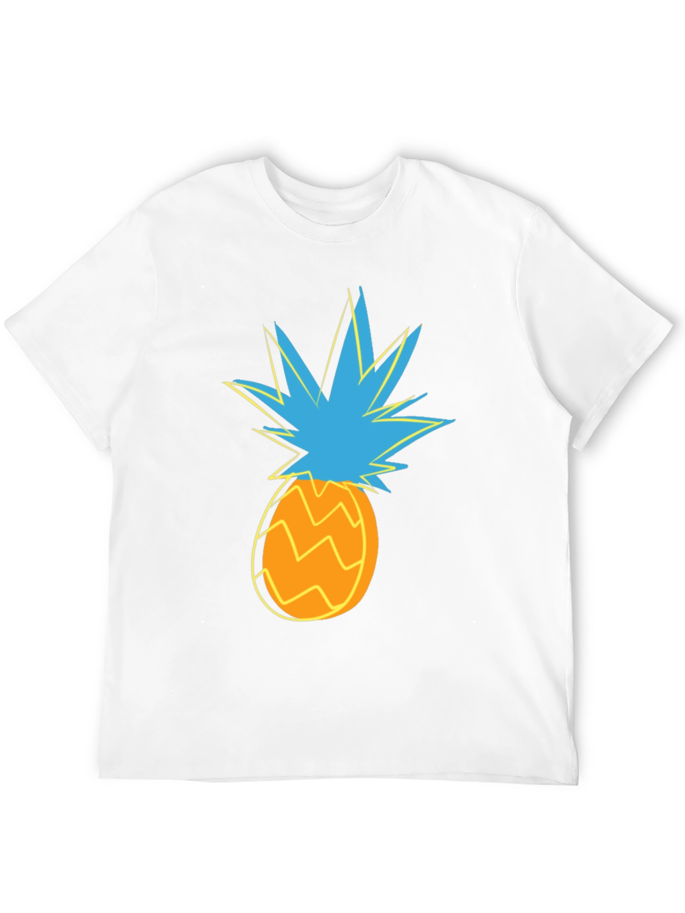 Funky Pineapple Graphic Tee - Stylish Black Cotton T-Shirt