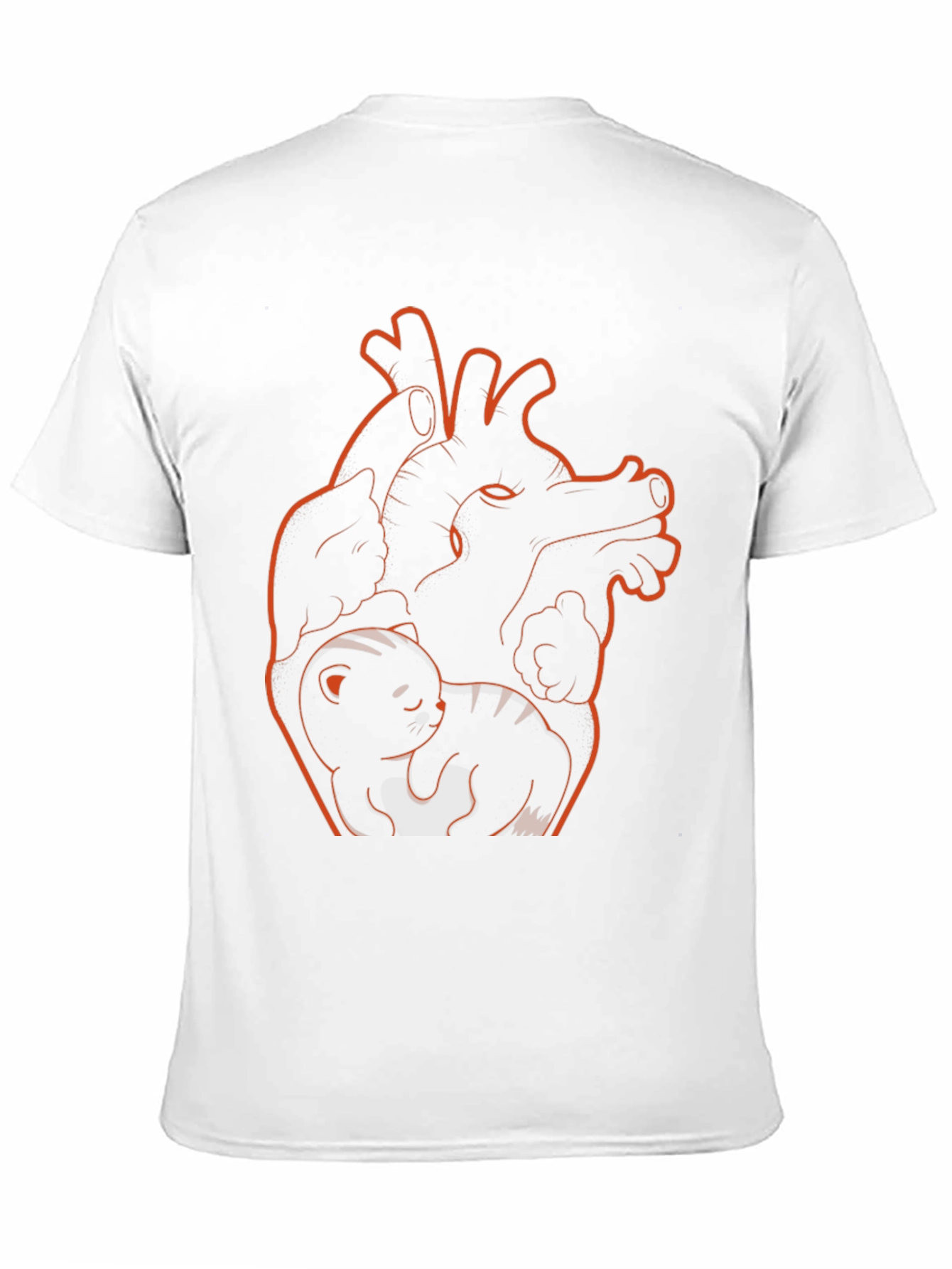 Anatomical Heart Cat T-Shirt