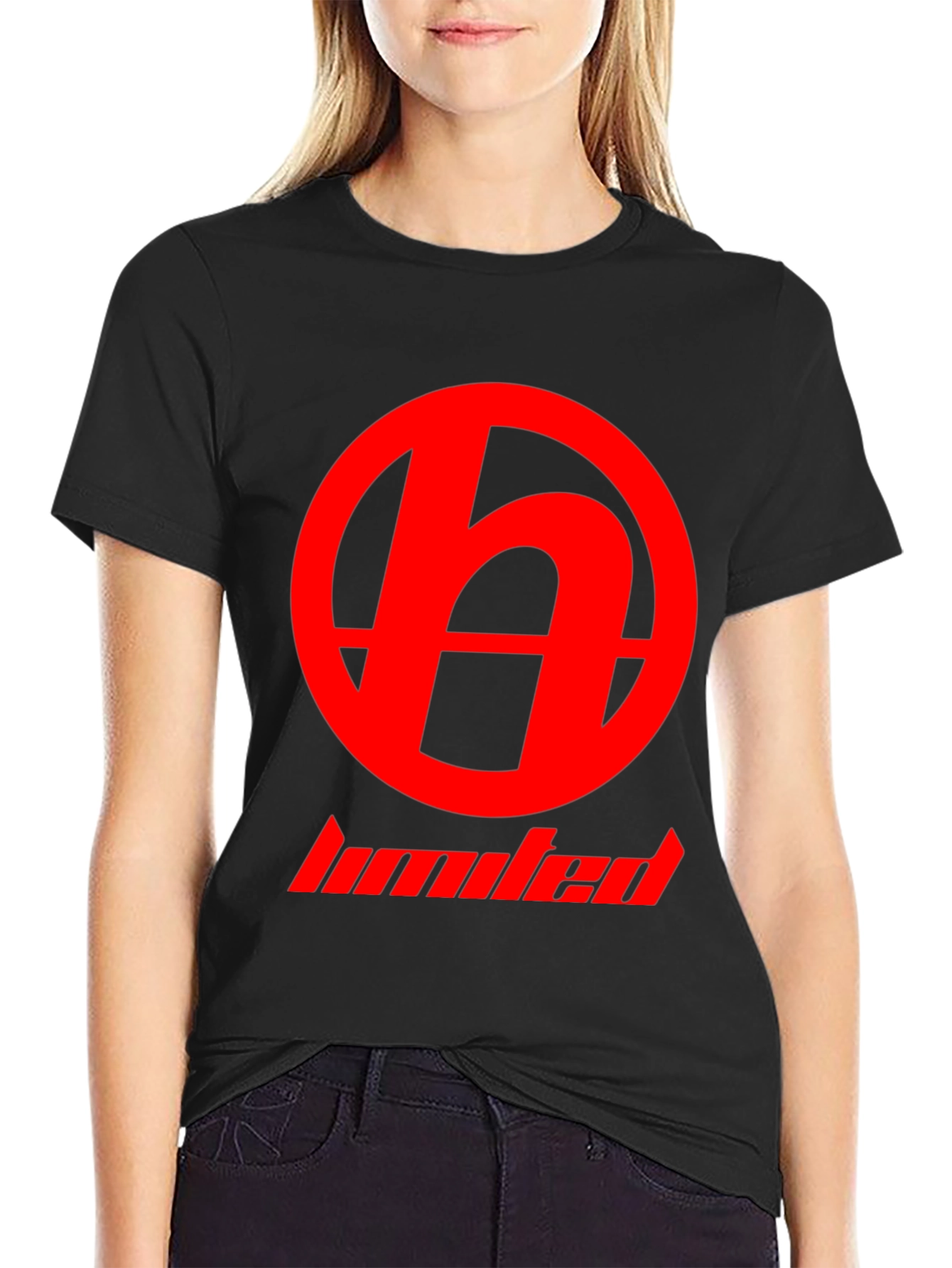 Red Logo Black T-Shirt - Modern Casual Wear