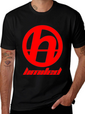 Red Logo Black T-Shirt - Modern Casual Wear