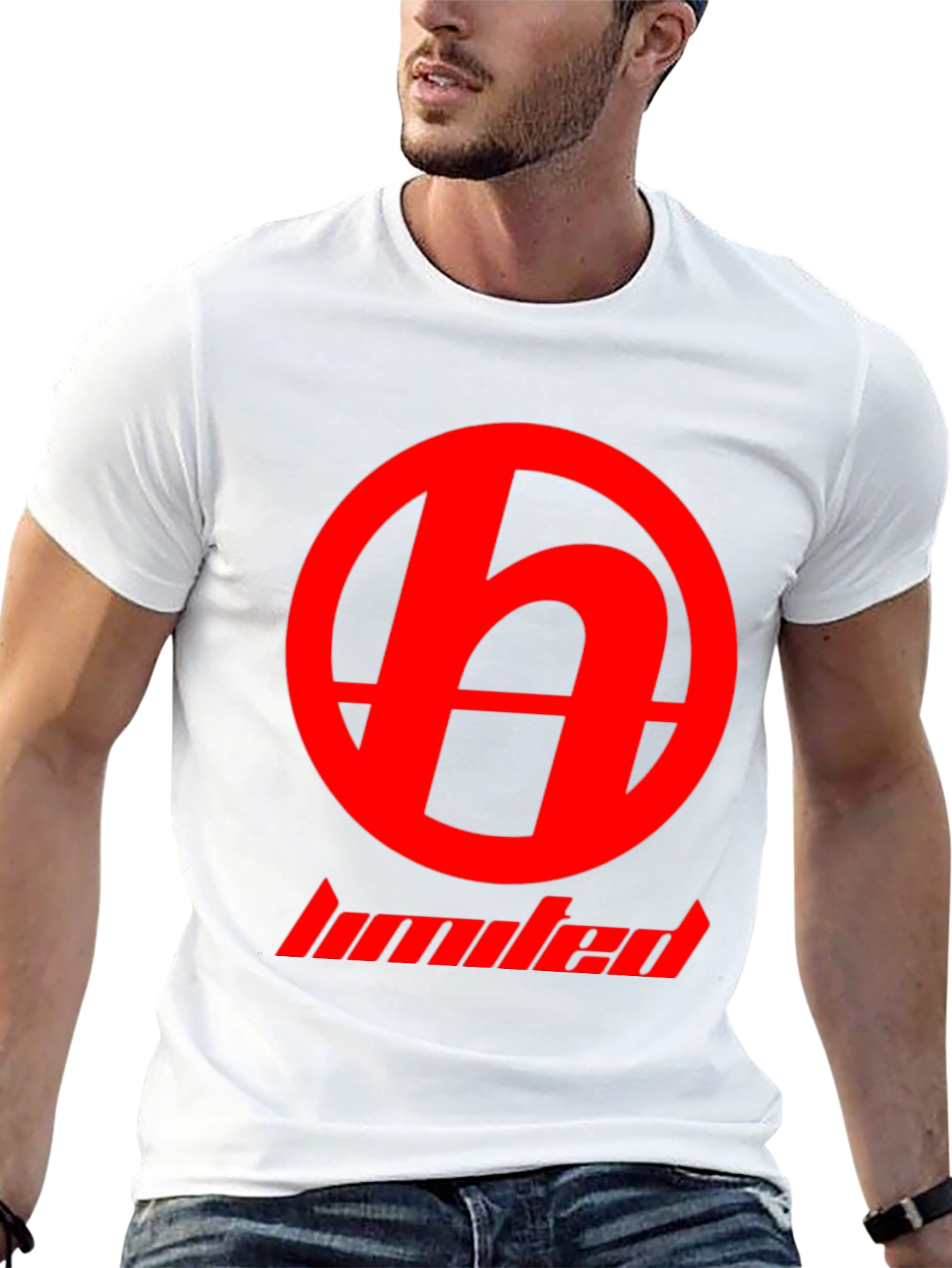 Red Logo Black T-Shirt - Modern Casual Wear