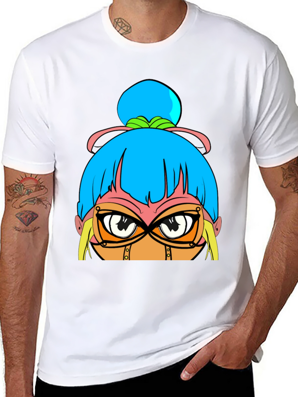 Anime Girl Graphic Black T-Shirt