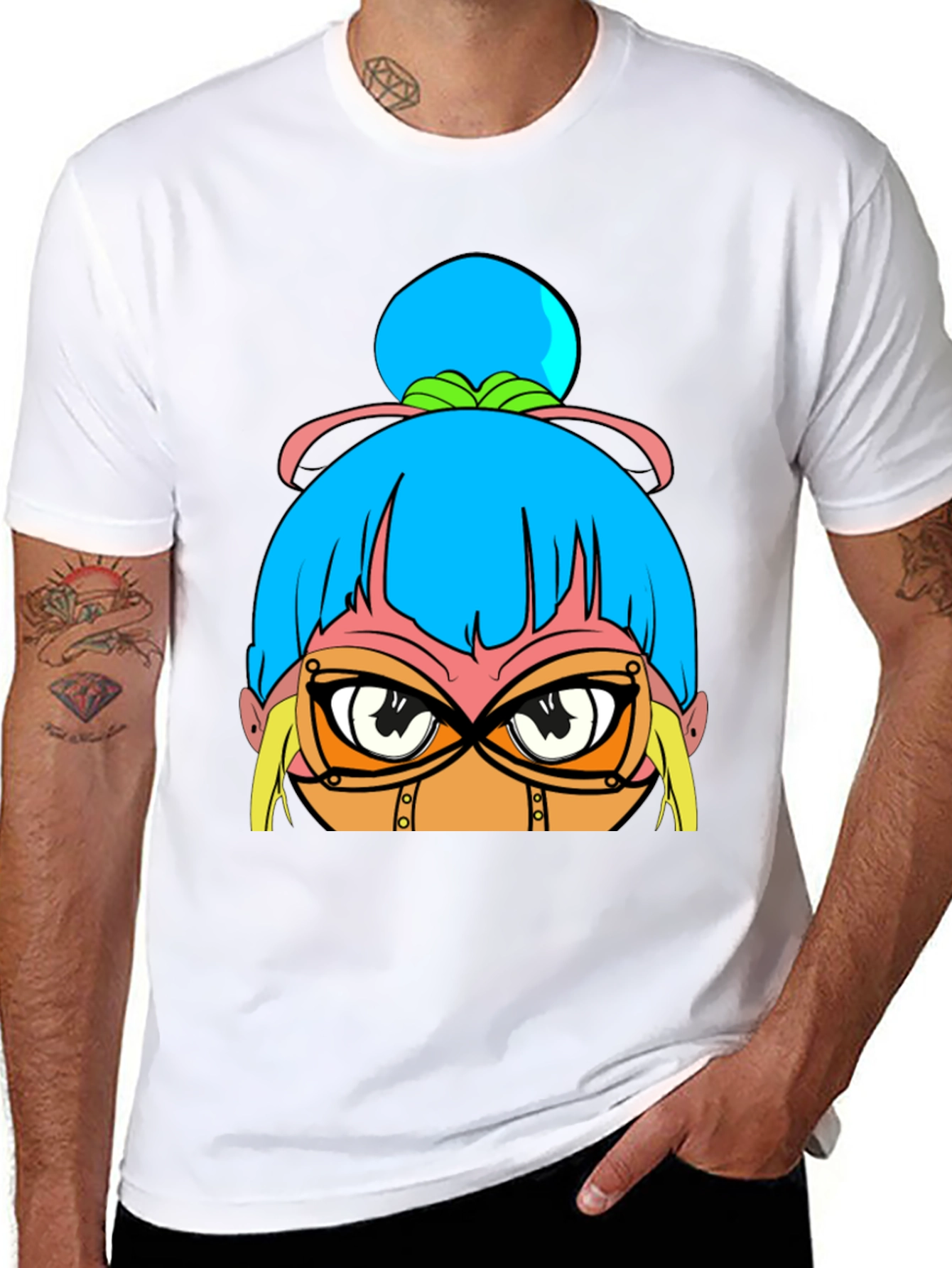 Anime Girl Graphic Black T-Shirt