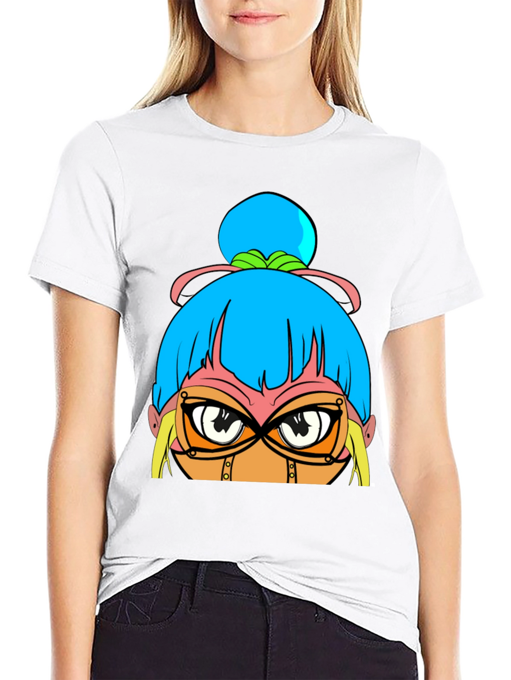 Anime Girl Graphic Black T-Shirt